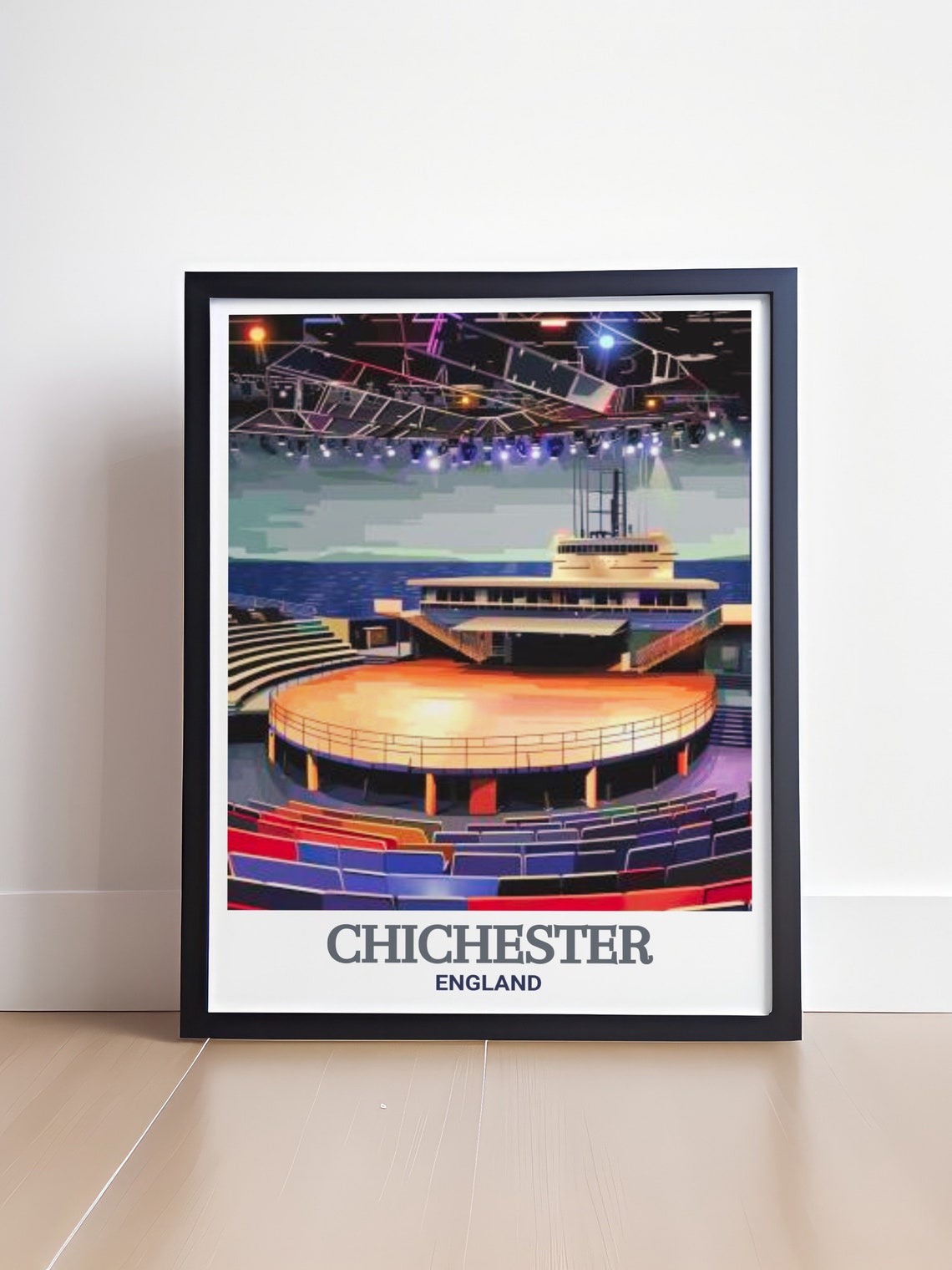 Chichester England Festival Theatre Round Stage Interior Poster - Image 4