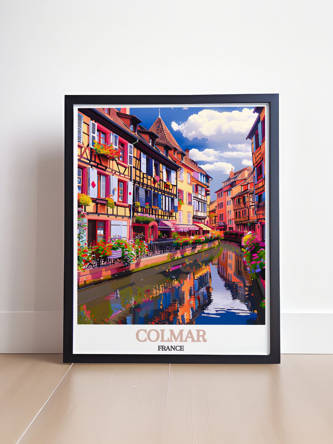 Colmar France La Petite Venise Canal Half-Timbered Houses Poster - Image 4
