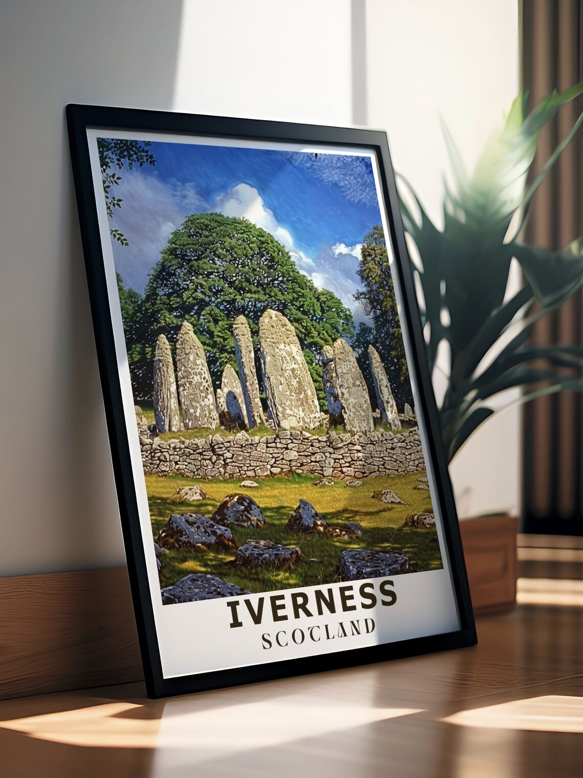 Inverness Clava Cairns Travel Poster, Scotland Art - Image 2