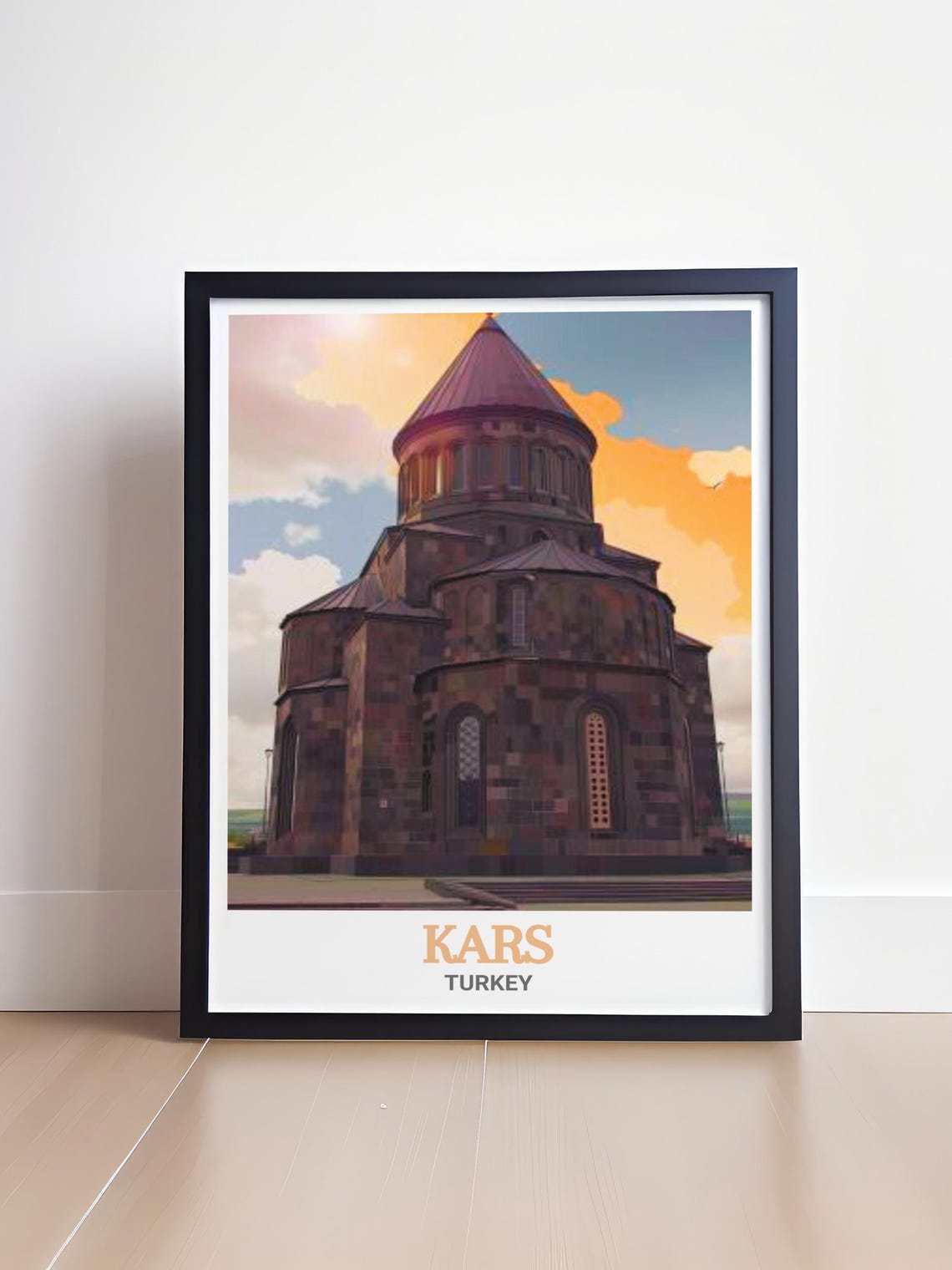 Kars Poster Print Church Of The Holy Apostles Wall Art Kars Travel Art Church Of The Holy Apostles Artwork Kars Decor Turkey Print - Image 2