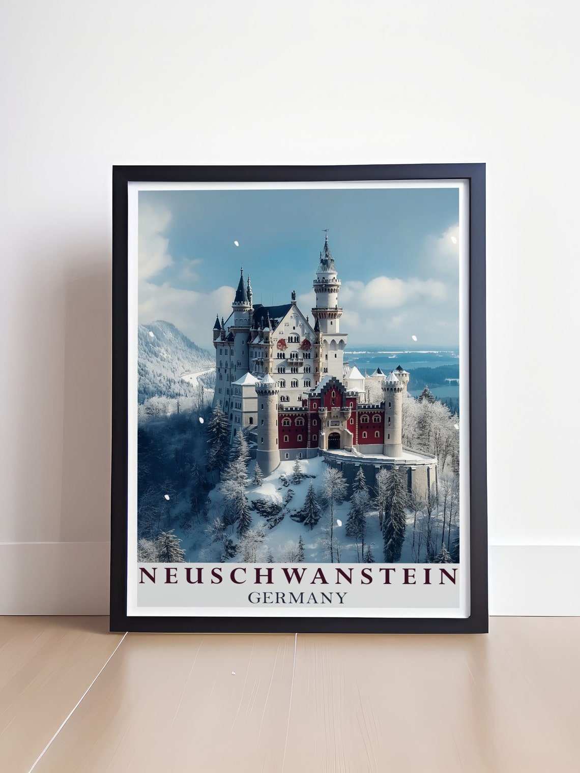 Neuschwanstein Castle Germany Winter Snowy Fairytale Dream Poster - Image 4