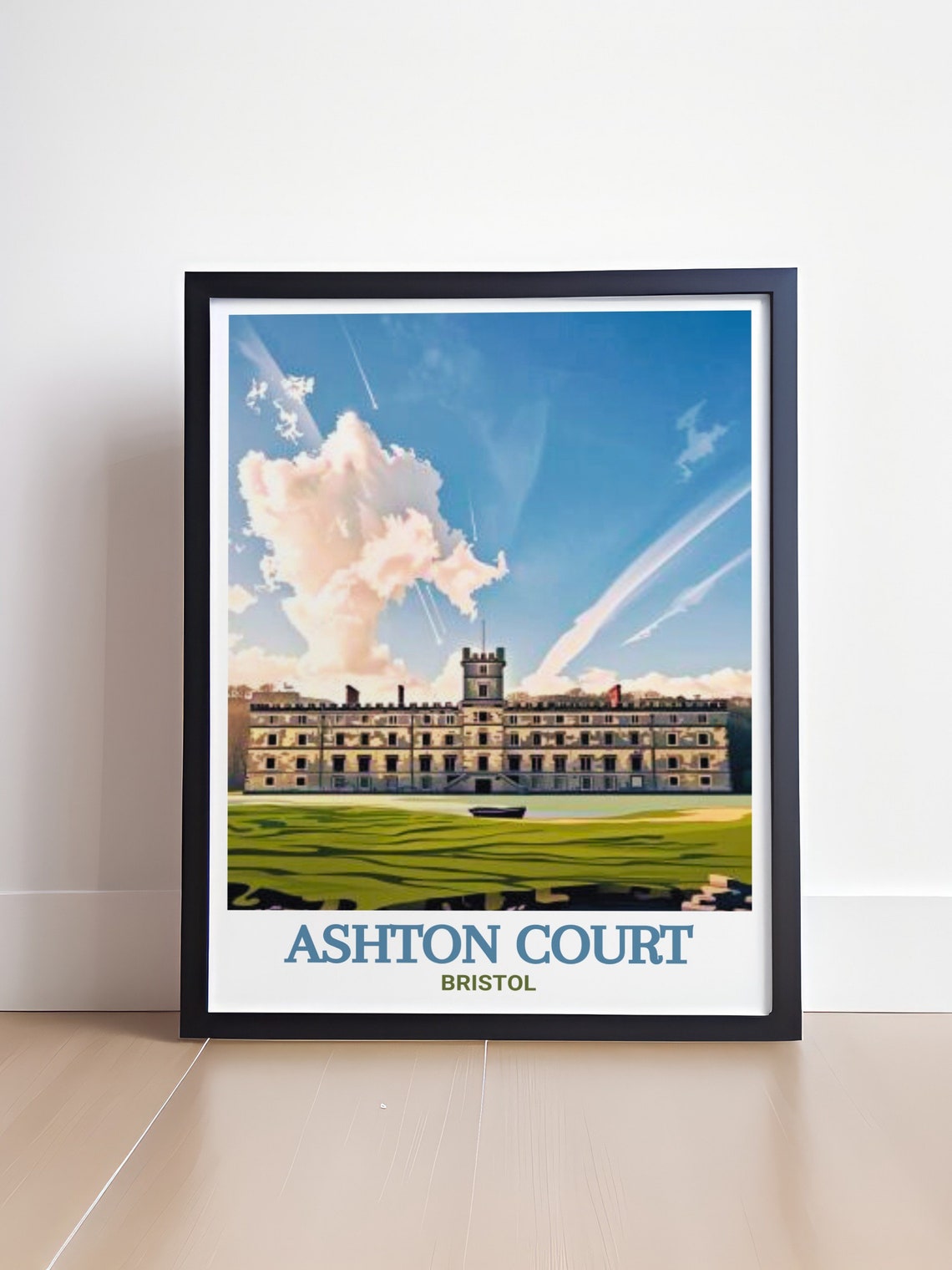 Ashton Court Mountain Biking Art Ashton Court Mansion Travel Poster Ashton Court Mountain Biking Decor Ashton Court Mansion Prints - Image 4
