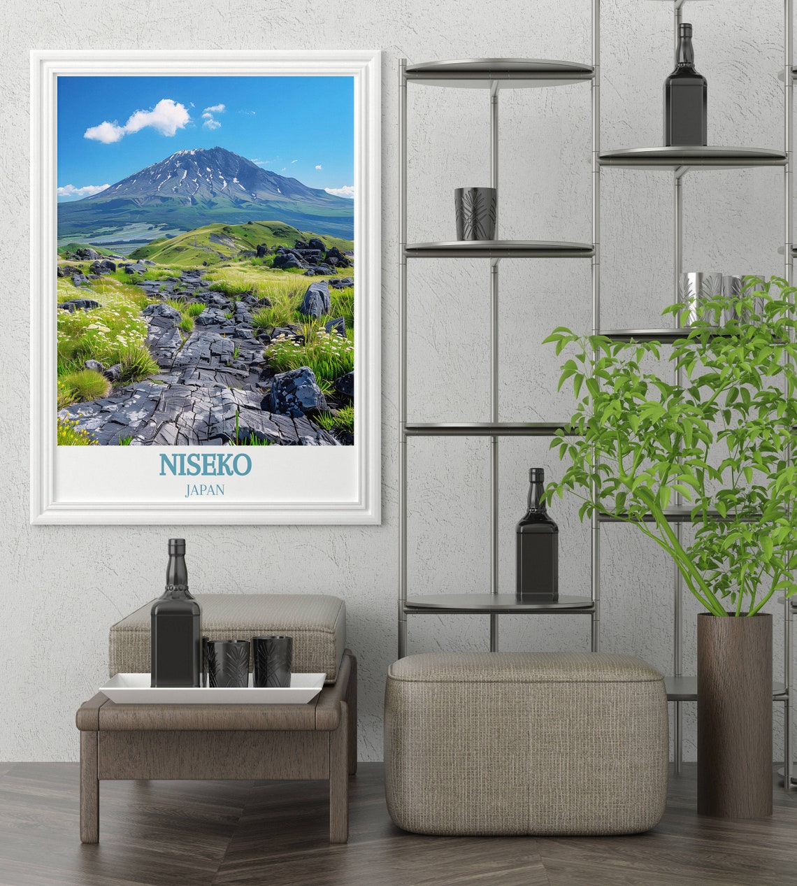 Niseko Japan Mount Yotei Volcano Lava Rock Trail Hike Poster - Image 3