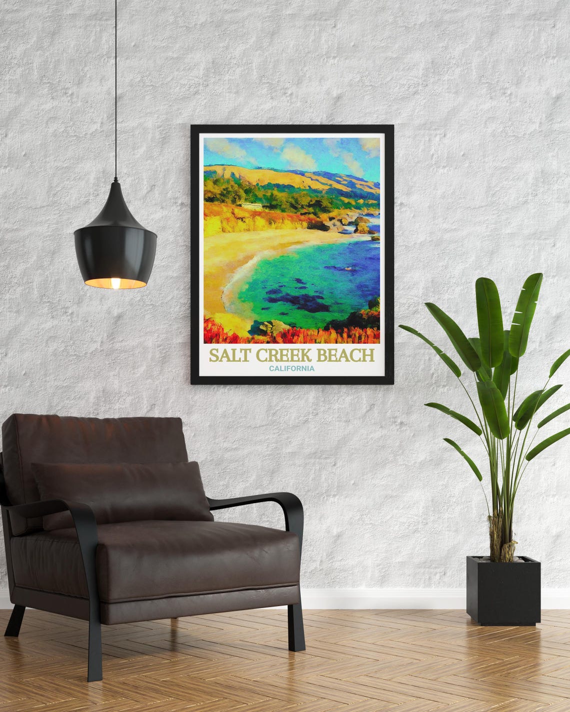 Salt Creek Beach California Golden Cove Sunset Travel Poster - Image 3