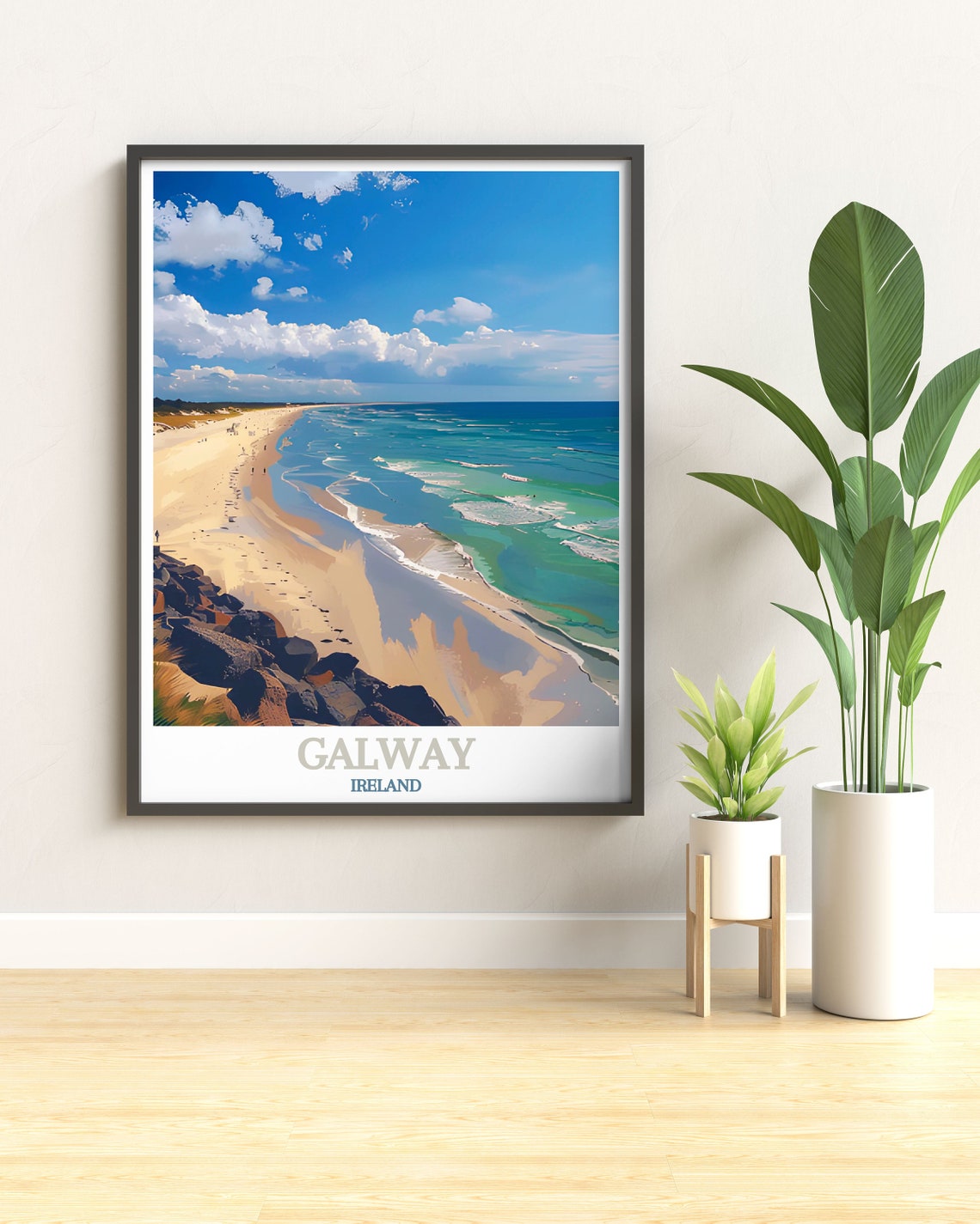 Galway Ireland Silverstrand Beach Turquoise Waves Travel Poster - Image 2