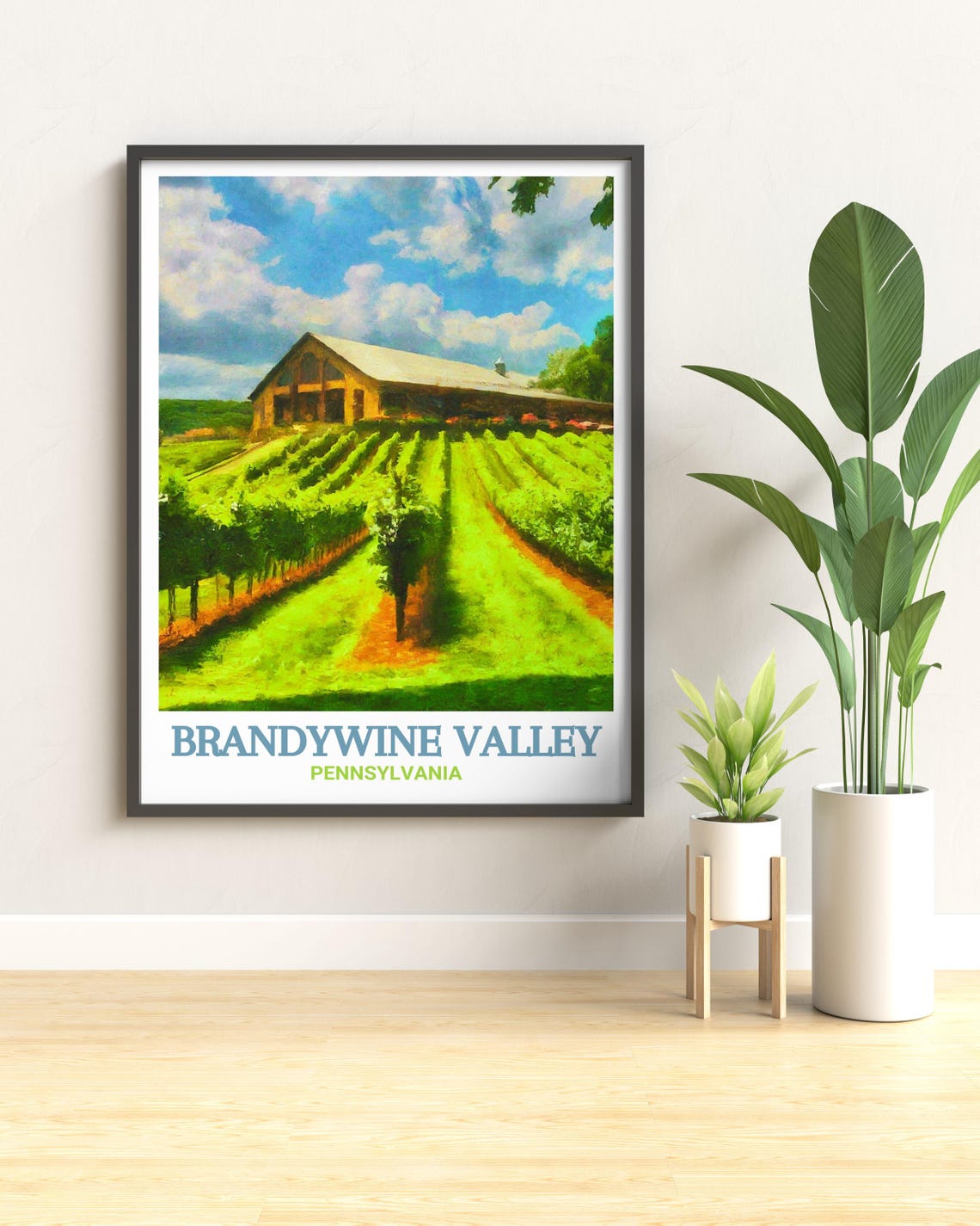 Brandywine Valley Pennsylvania Winery Countryside Green Hills Poster - Image 3