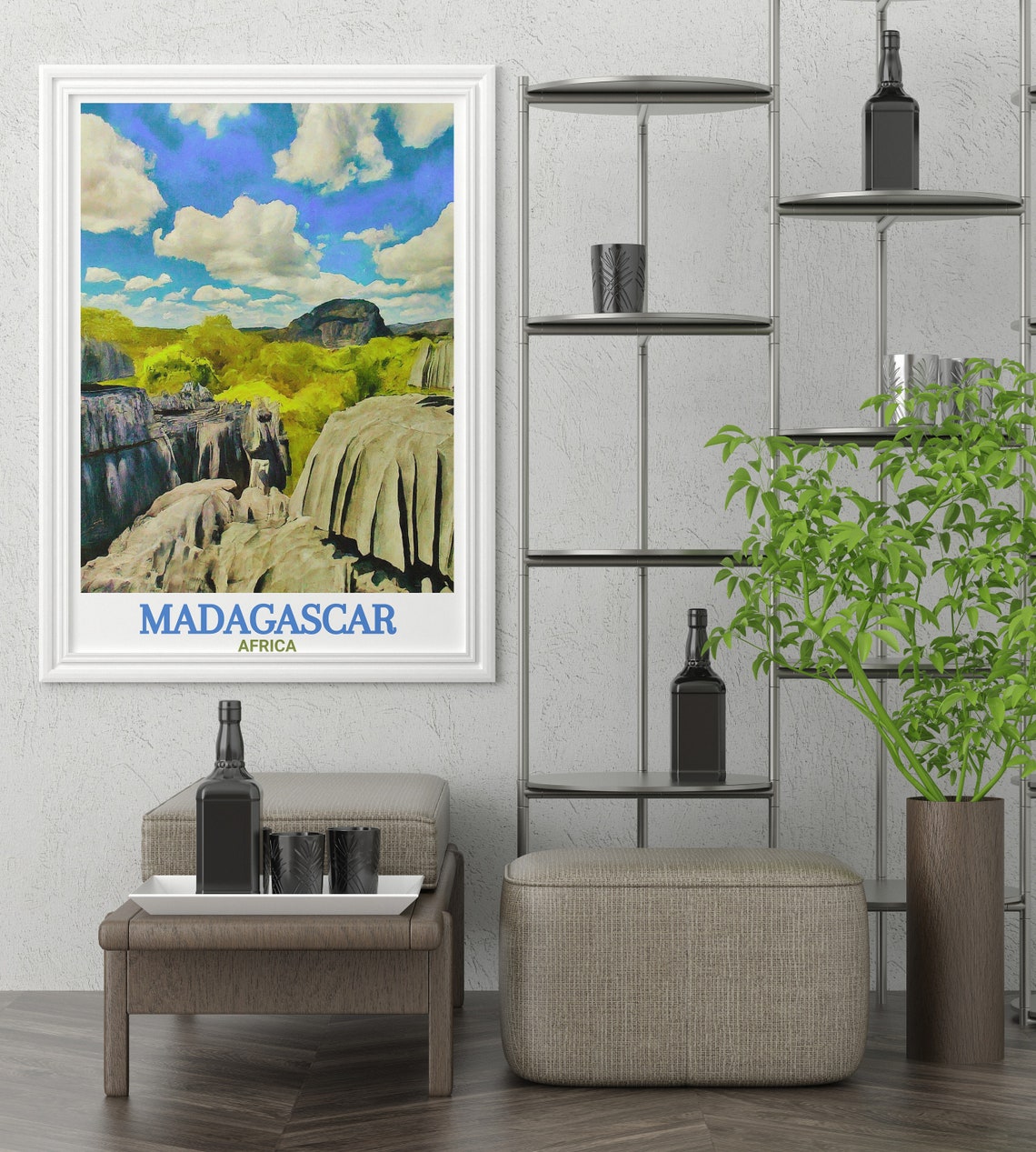Tsingy de Bemaraha Limestone Pinnacles Madagascar Travel Poster - Image 2