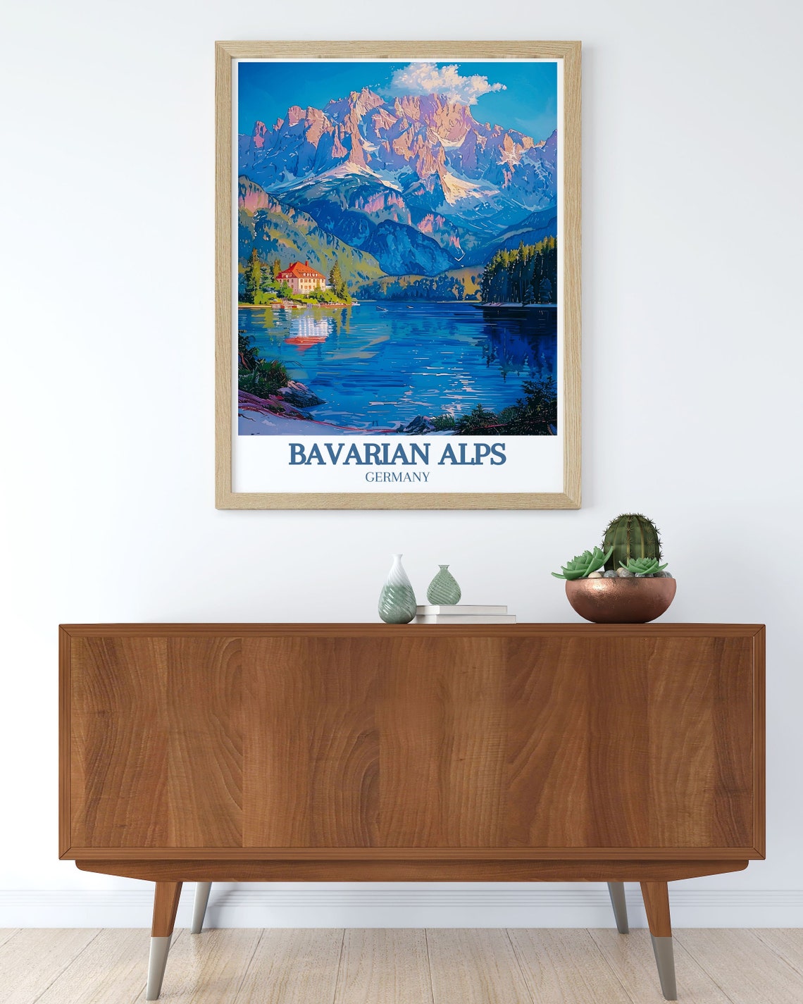 Bavarian Alps Germany Alpine Lake Mountain Reflection Poster - Image 2