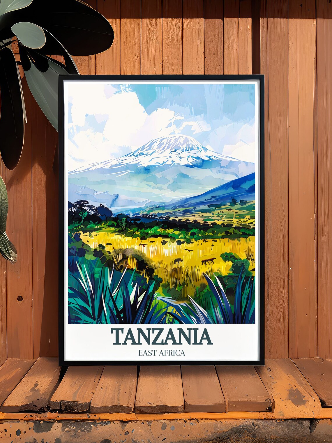 Mount Kilimanjaro Snow Capped Peak Tanzania Sunset Travel Poster - Image 2