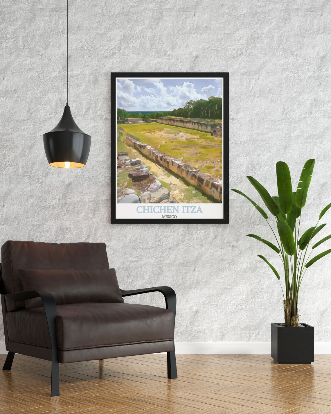 Great Ball Court Ruins Chichen Itza Maya Architecture Poster - Image 3