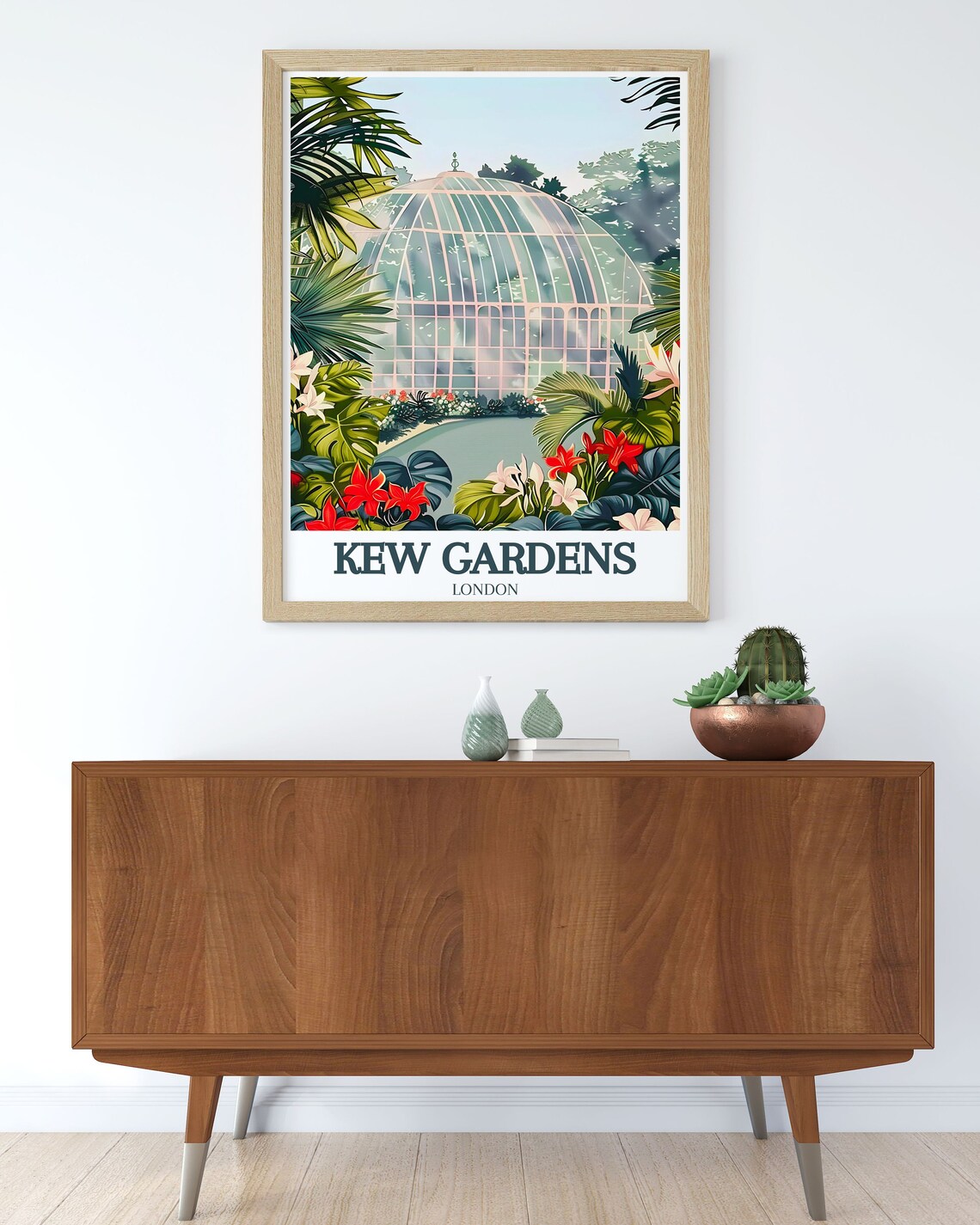 Kew Gardens Travel Print Waterlily House Royal Botanic Gardens Travel Poster Kew Gardens Art Posters For Home And Office Decor - Image 3