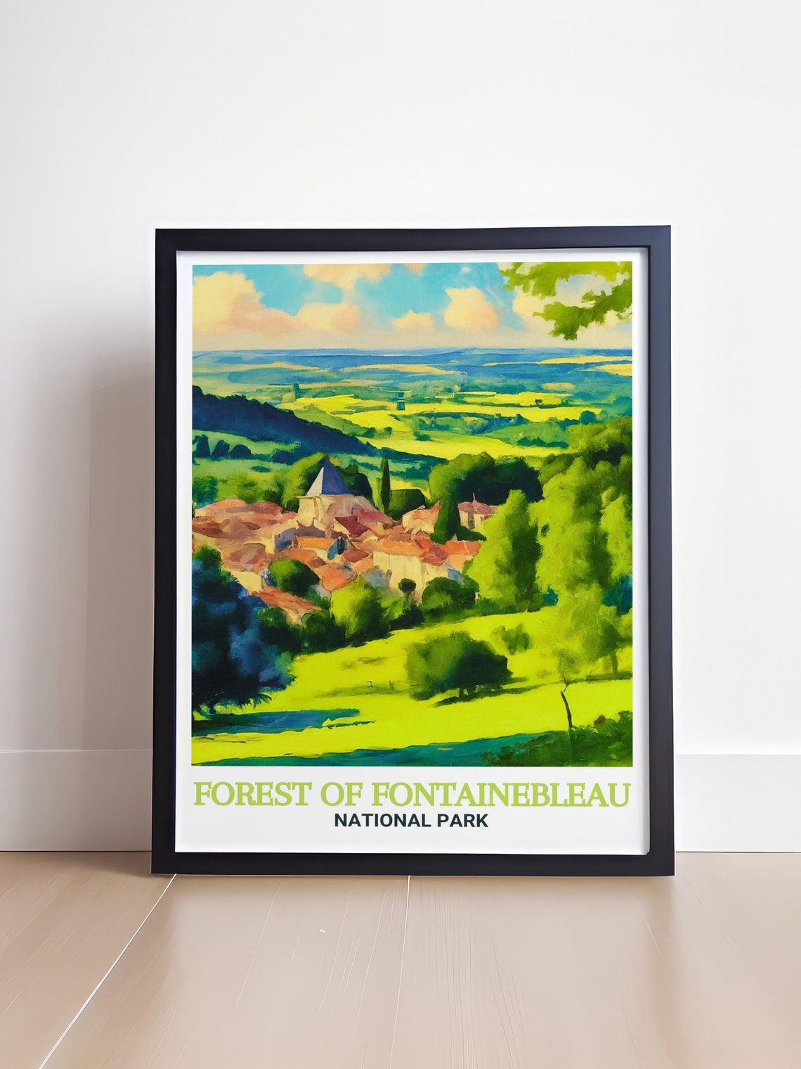 Forest Of Fontainebleau National Park Travel Poster Barbizon Poster Barbizon Print Forest Of Fontainebleau National Park Decor - Image 4