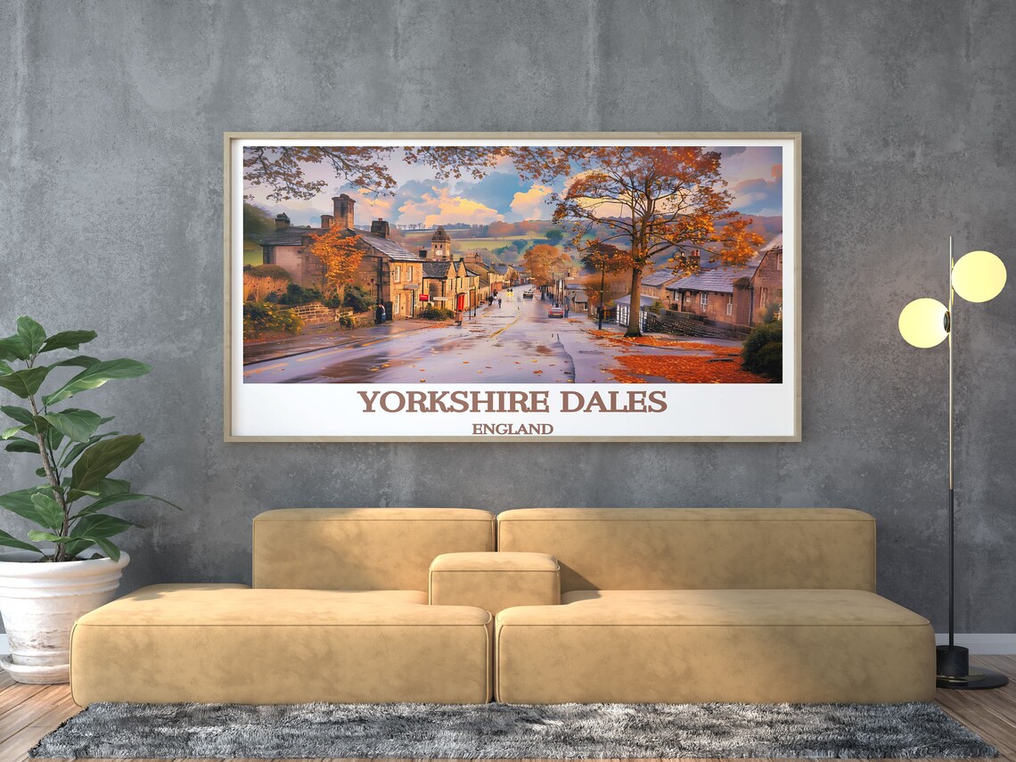 Yorkshire Dales Travel Poster, England Landscape - Image 2