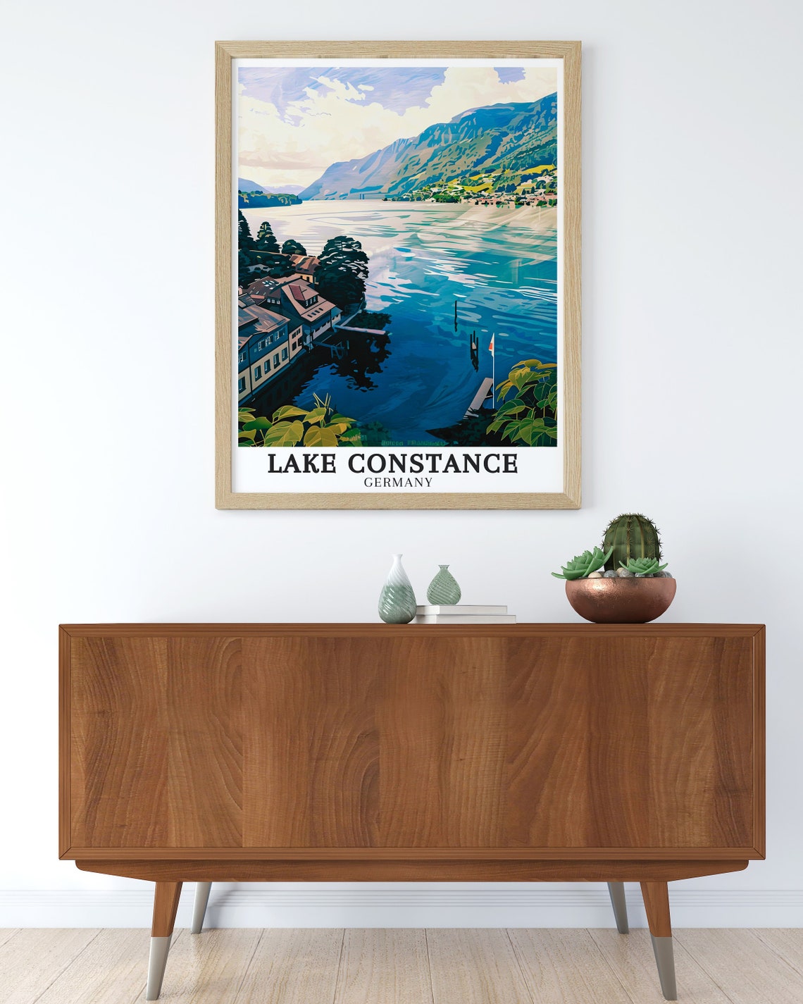 Lake Constance Lakeside Town Mountain Germany Scenic View Poster - Image 2