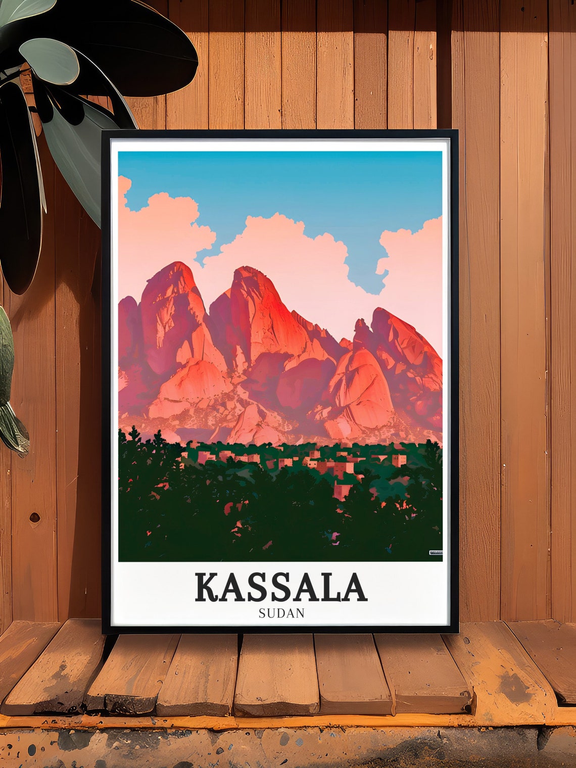 Kassala Sudan Red Granite Peaks Taka Mountains Sunset Poster - Image 2