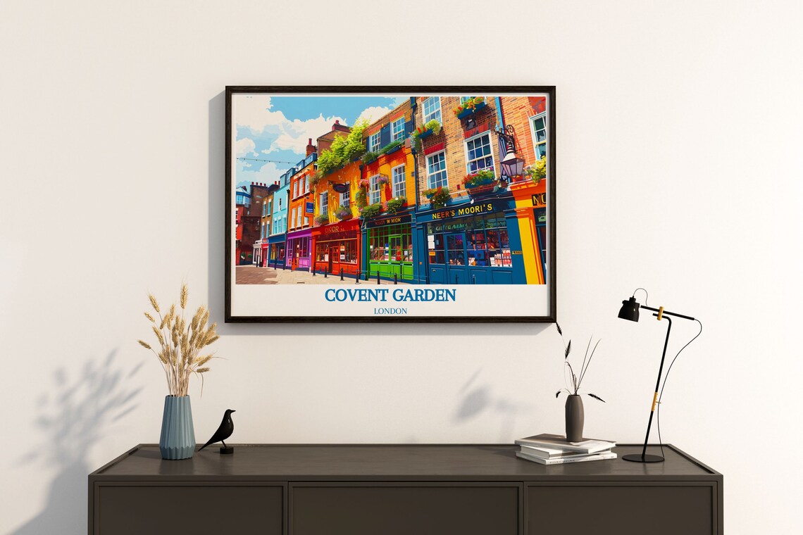 Covent Garden London Colorful Shop Facades Street Scene Poster - Image 4