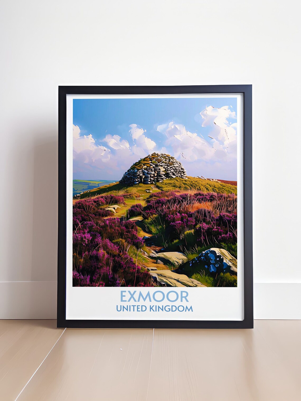 Exmoor United Kingdom Dunkery Beacon Moor Heather Travel Poster - Image 4