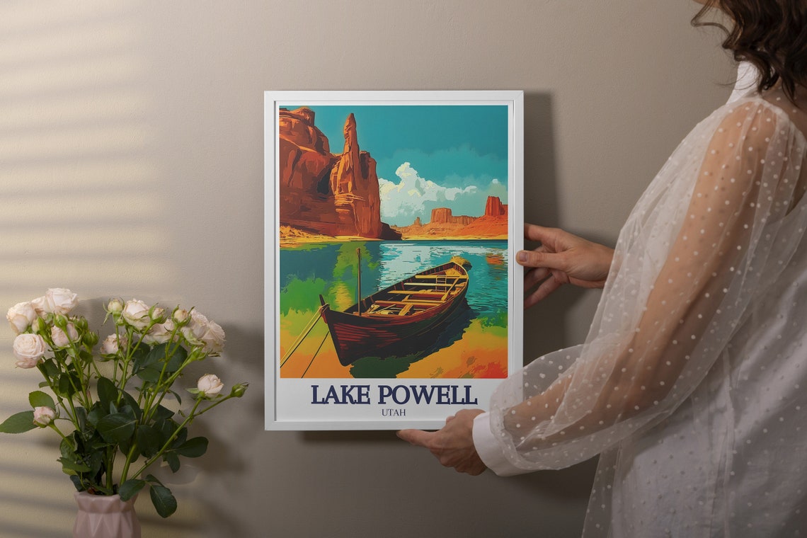 Lake Powell Print Glen Canyon Cove Padre Bay Decor Glen Canyon Cove Padre Bay Art Arizona Wall Art Glen Canyon Cove Padre Bay Art - Image 3