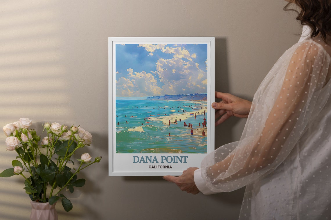 Dana Point California Doheny State Beach Summer Surf Travel Poster - Image 2