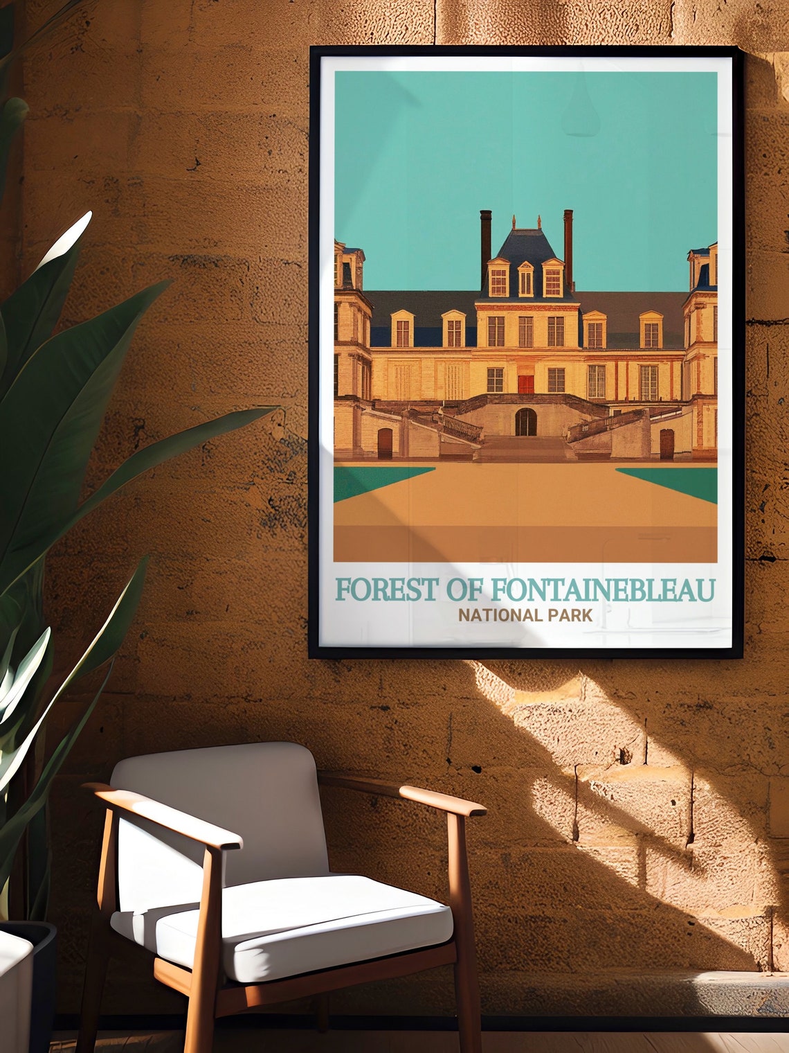 Fontainebleau Chateau Grand Facade National Park Travel Poster - Image 2