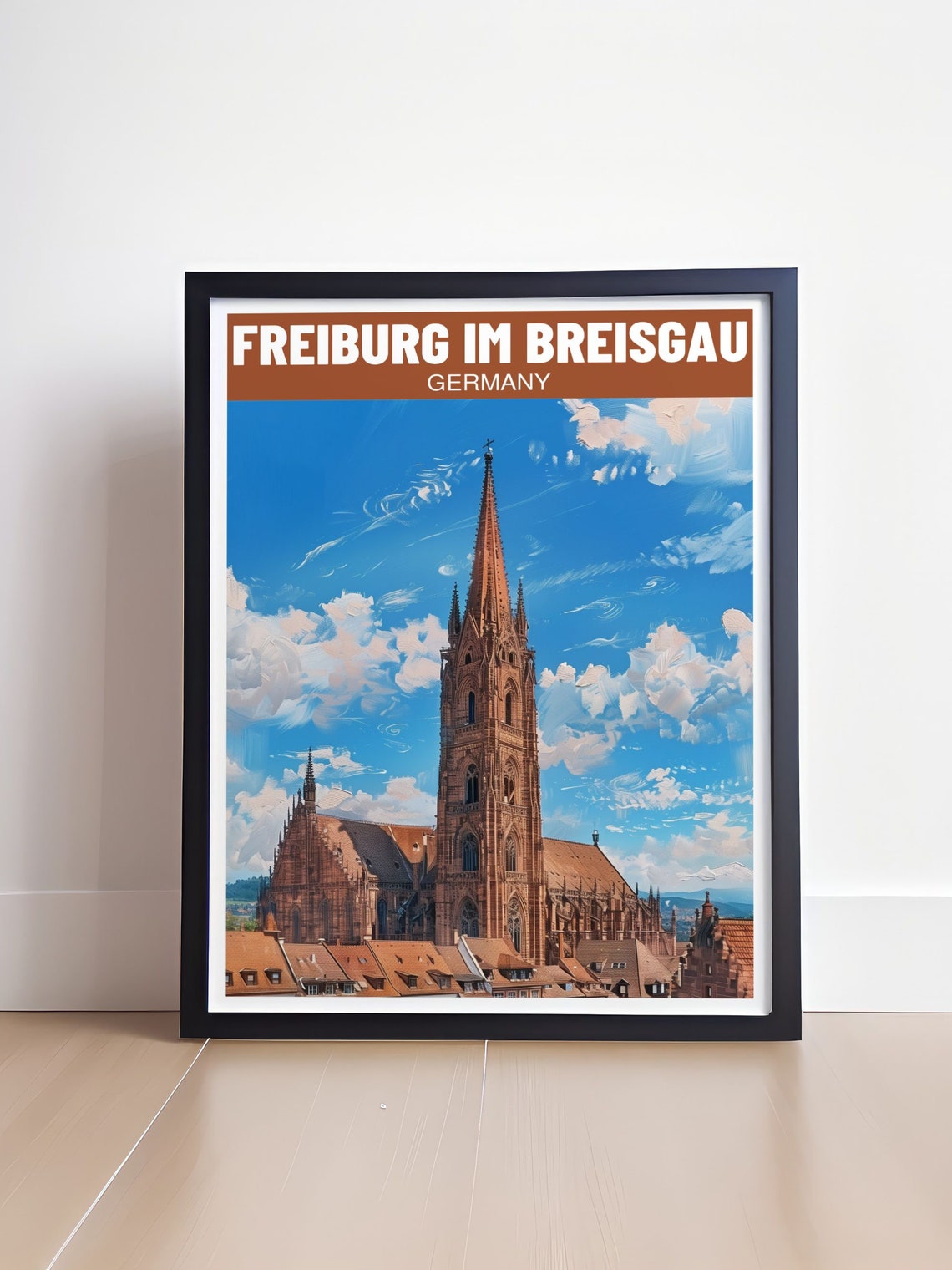 Freiburg Im Breisgau Minster Gothic Spire Germany Skyline Poster - Image 4