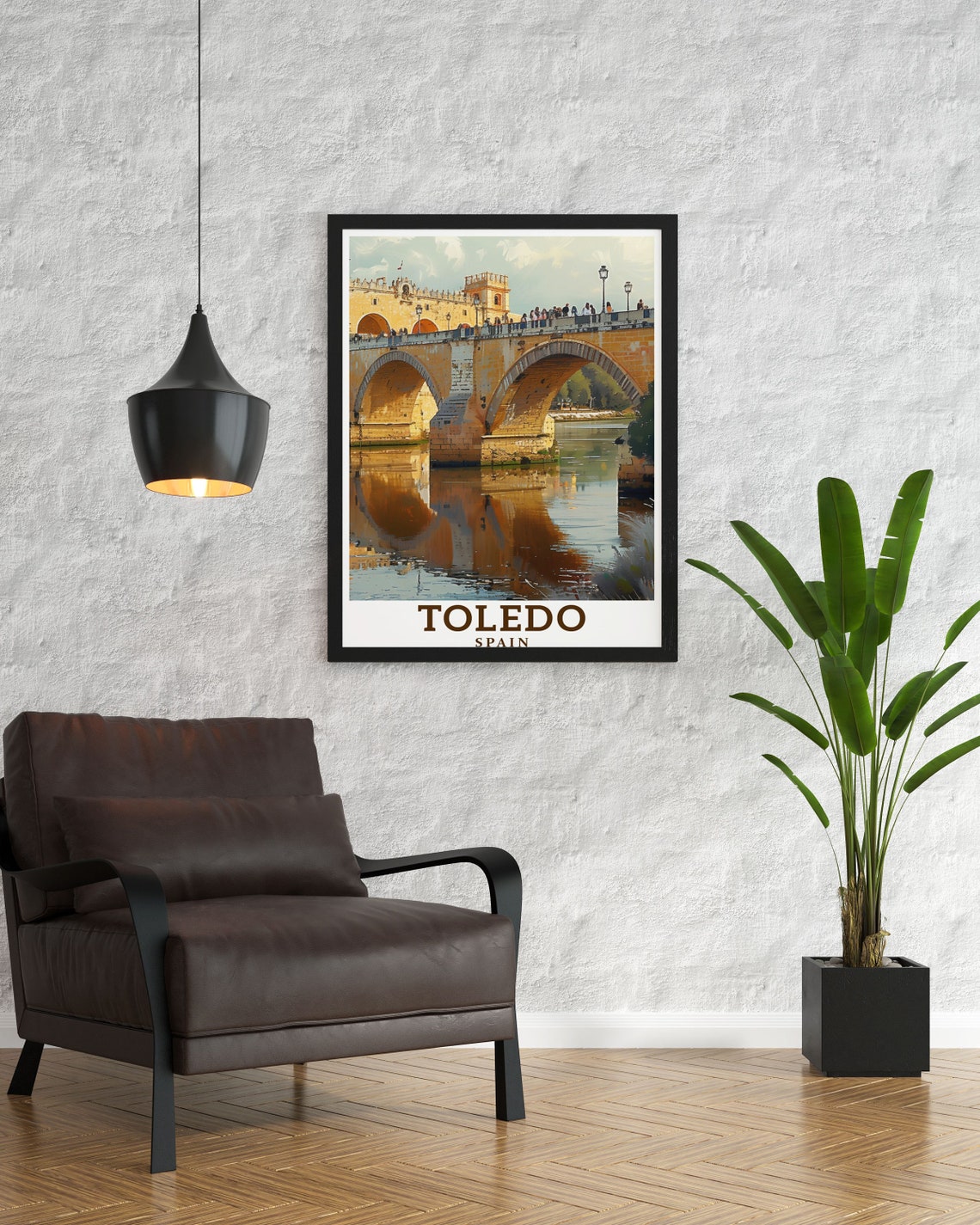 Toledo Spain Puente de San Martin Bridge over the Tagus River Poster - Image 2