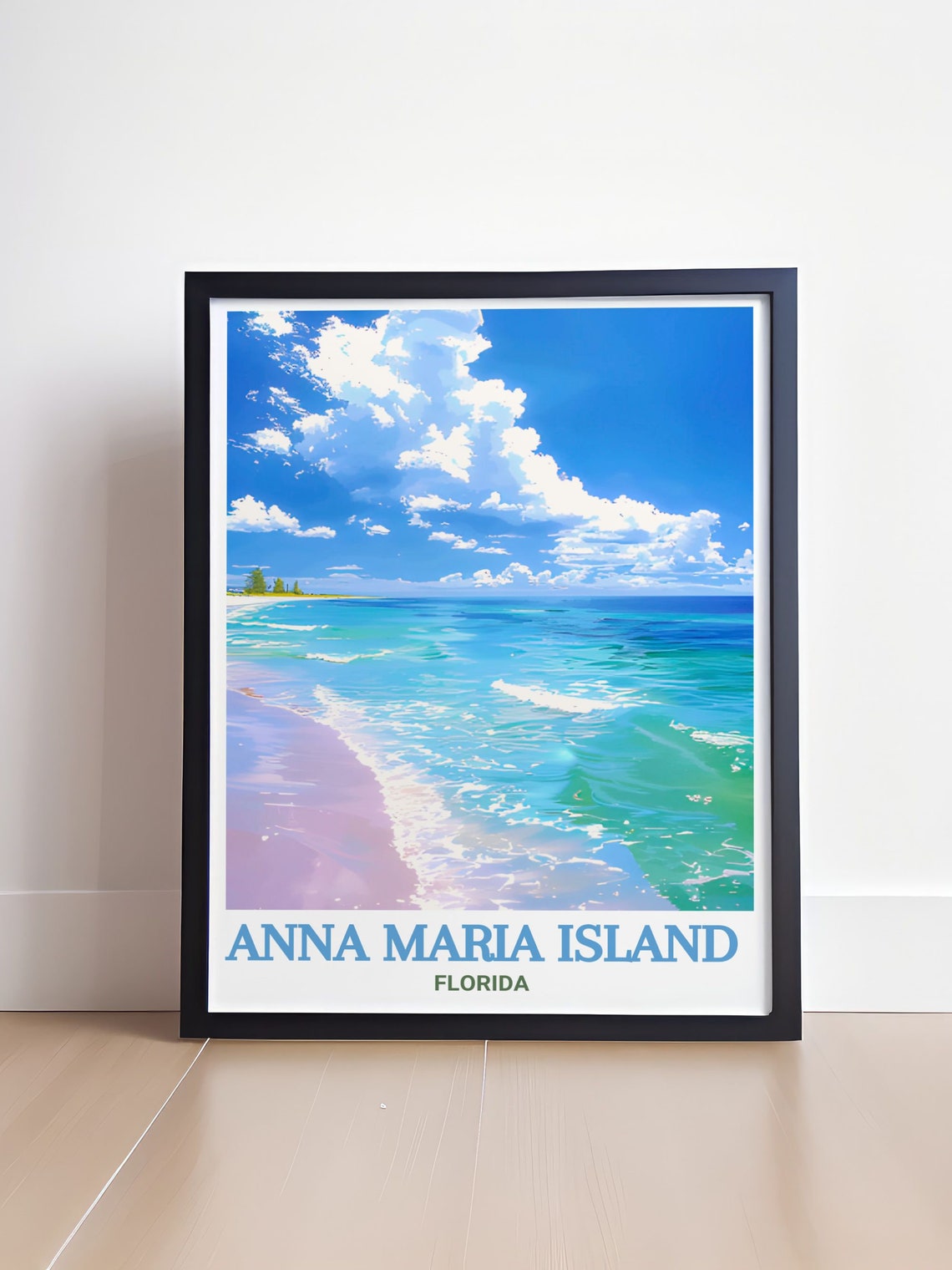 Anna Maria Island Florida Turquoise Gulf Shoreline Beach Poster - Image 4