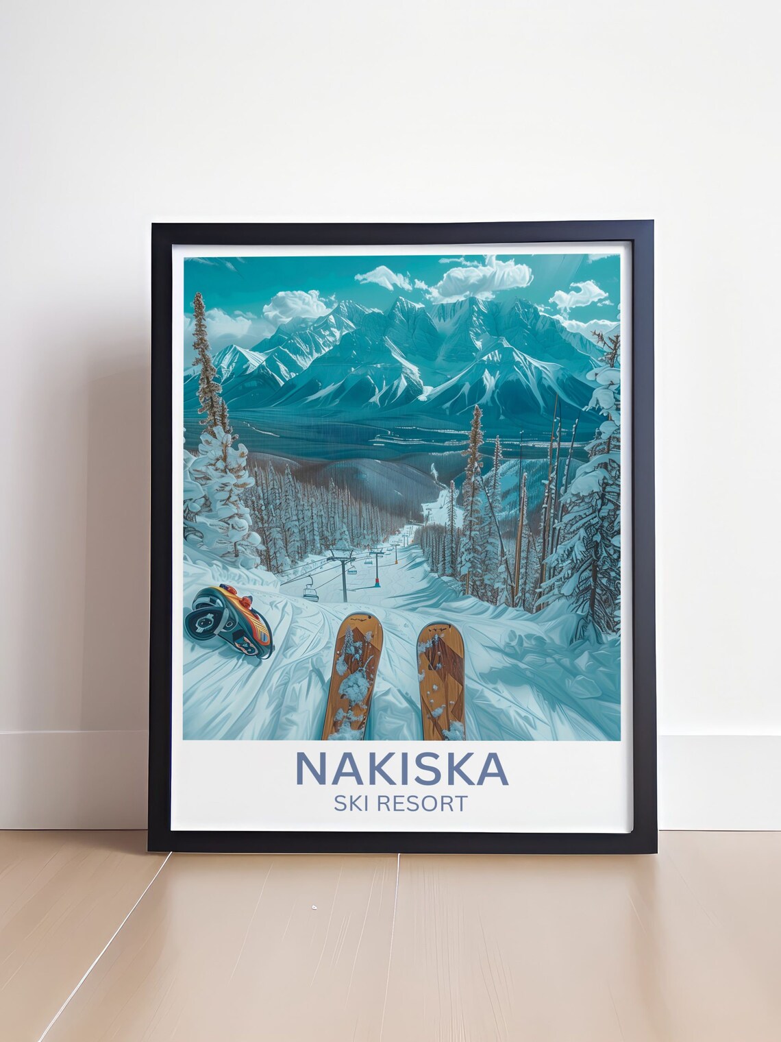 Nakiska Ski Resort Winter Wonderland Travel Poster - Image 4