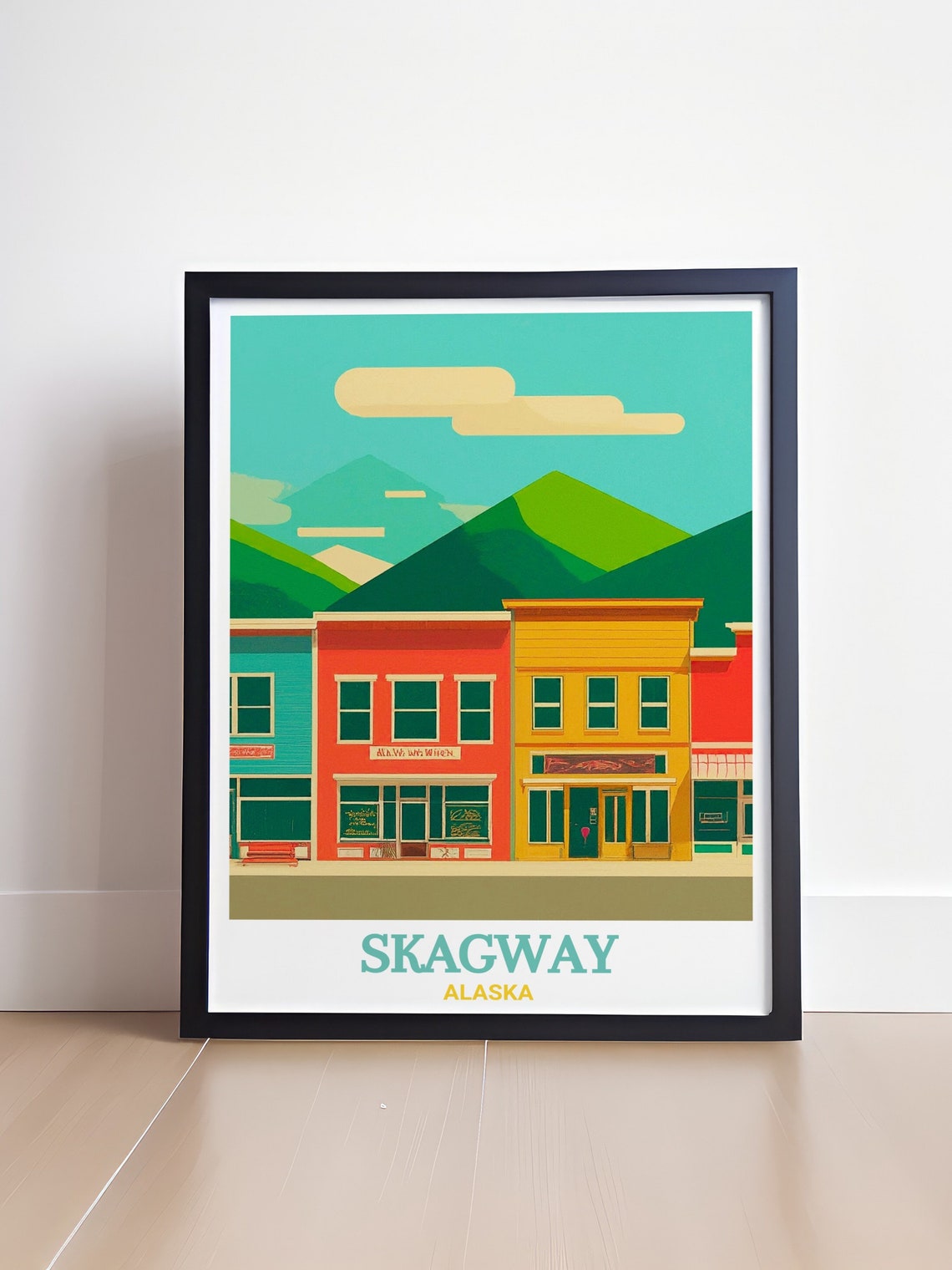 Skagway Alaska Historic District Colorful Storefronts Travel Poster - Image 4