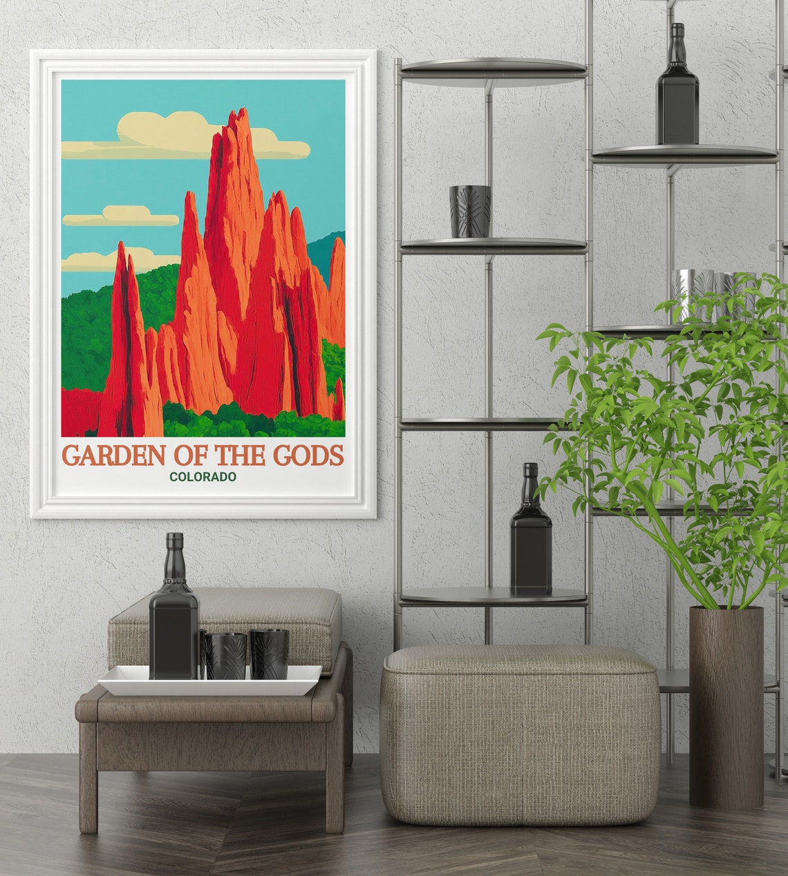 Gardens Of The Gods Travel Print Tower Of Babel Travel Art Gardens Of The Gods Decor Gardens Of The Gods And Tower Of Babel Print - Image 3