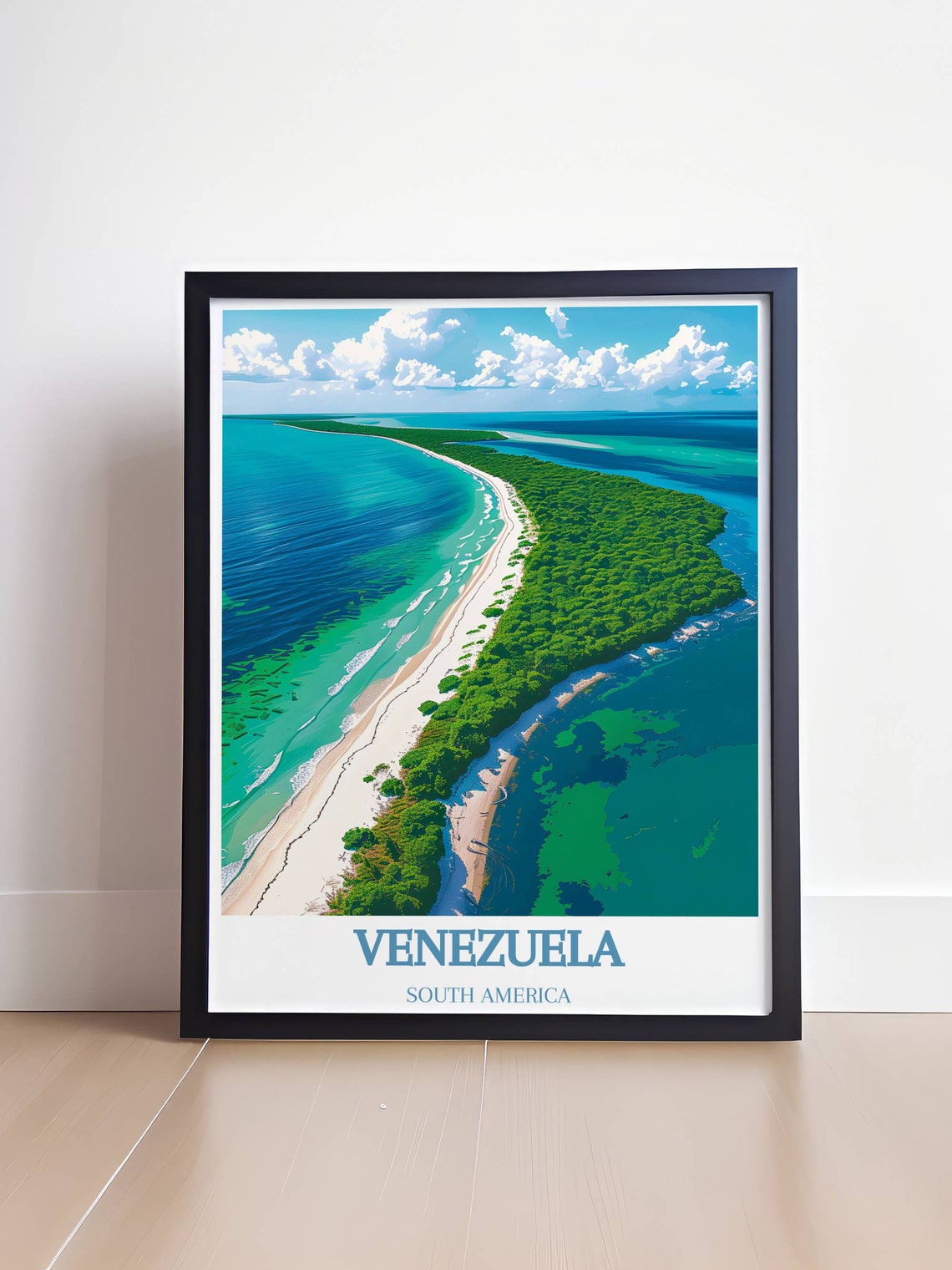 Venezuela South America Tropical Island Aerial Turquoise View Poster - Image 4