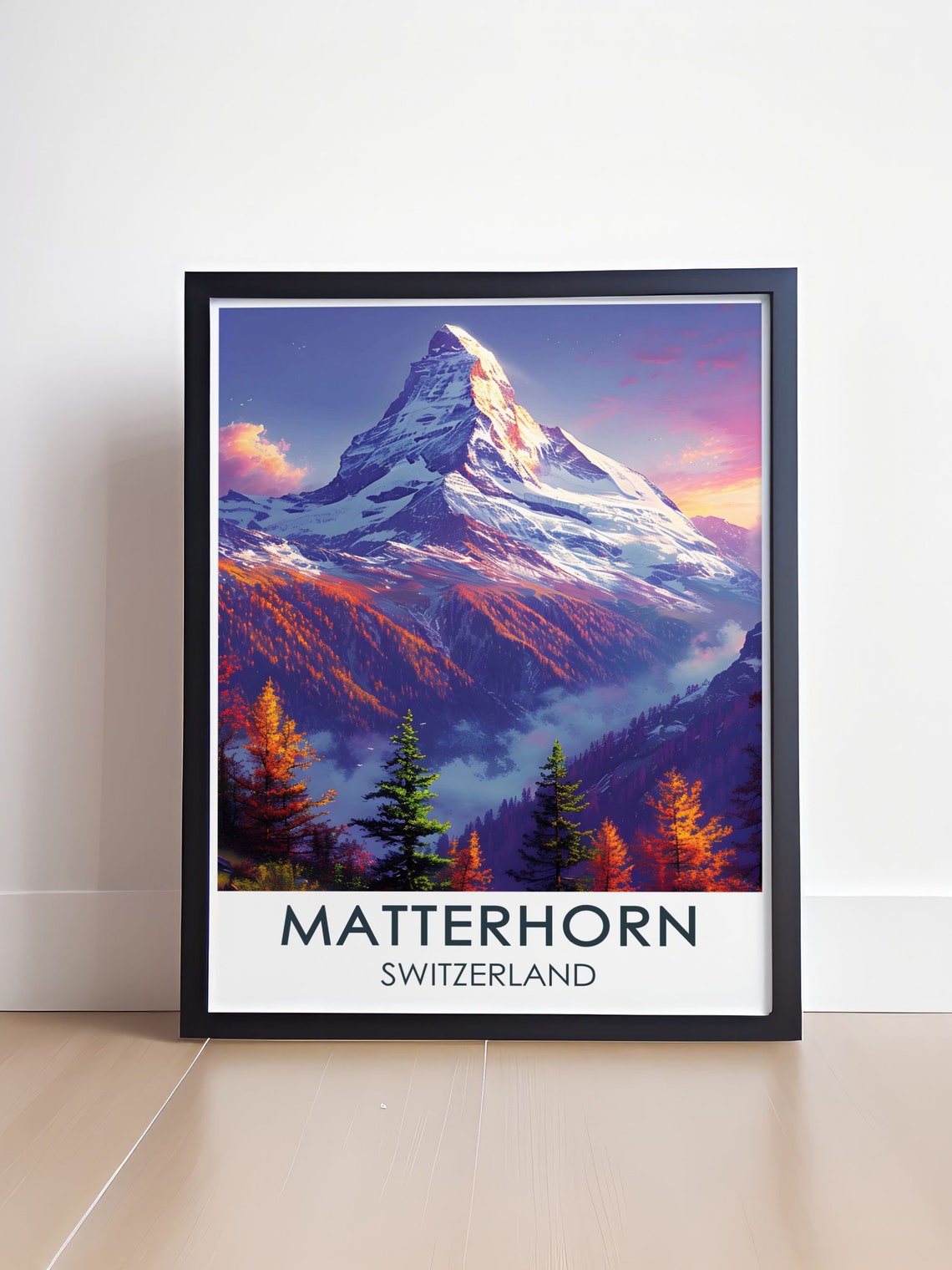 Switzerland Travel Print Matterhorn Travel Poster Print Matterhorn Decor And Gifts Switzerland Travel Poster - Image 4