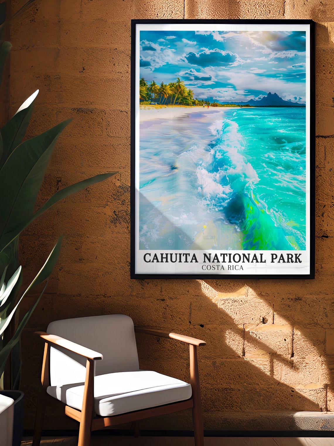 Cahuita National Park Turquoise Waves Beach Costa Rica Poster - Image 2
