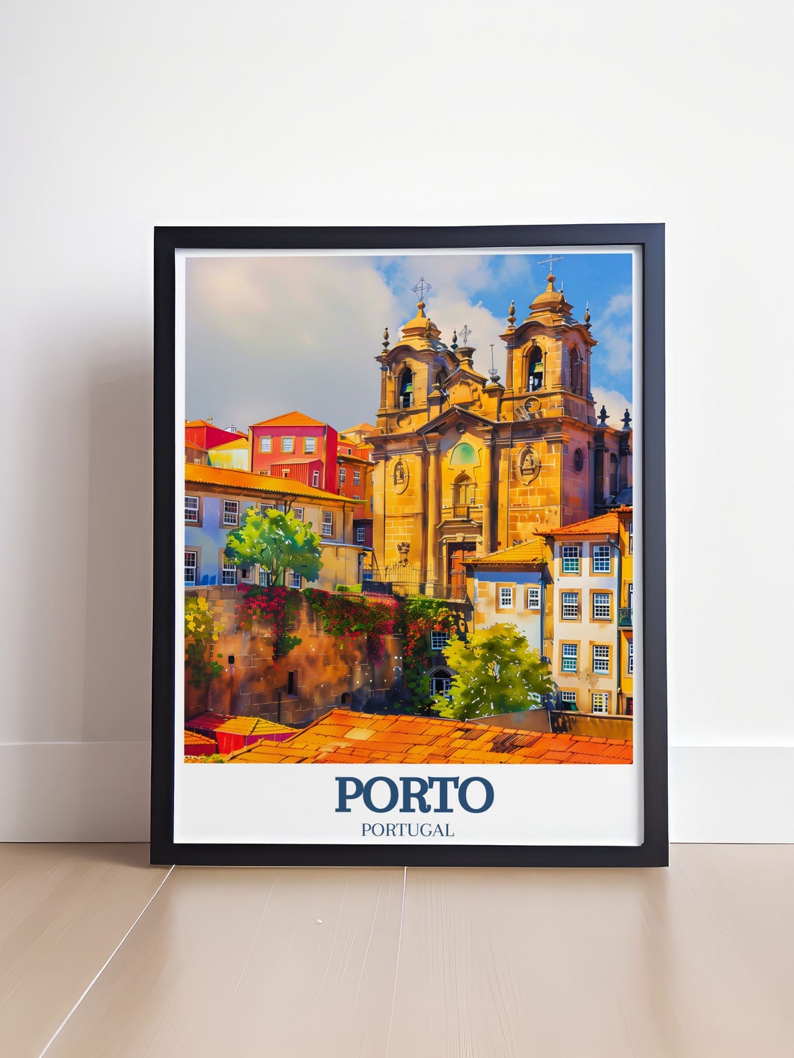 Porto Travel Poster S Neighborhood And Porto Cathedral Artwork Captivating Portugal Art Adventure Travel Gift Iconic Portugal Print - Image 4