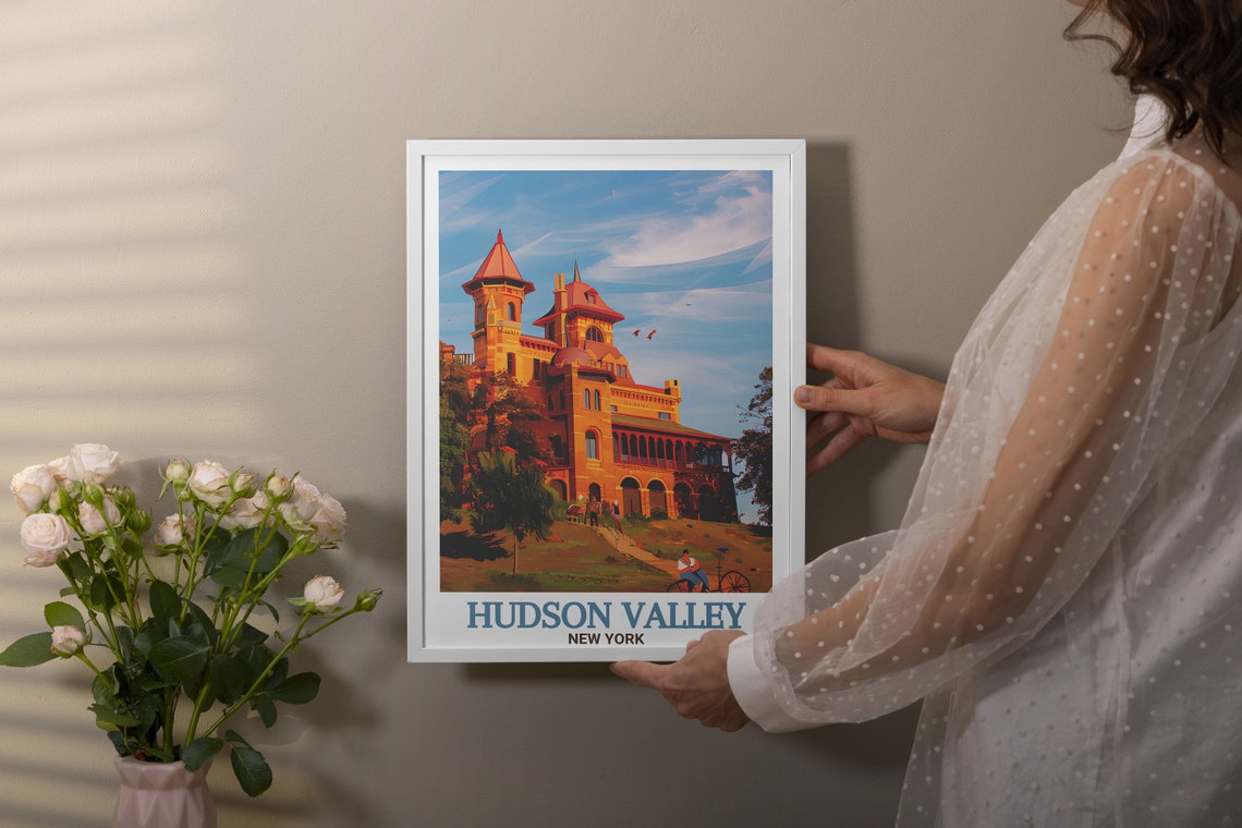 Hudson Valley Olana Historic Site Amber Towers Afternoon Poster - Image 3