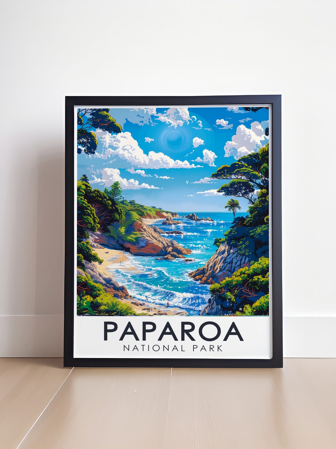 Paparoa Coastal Cove Sea Stacks New Zealand National Park Poster - Image 4