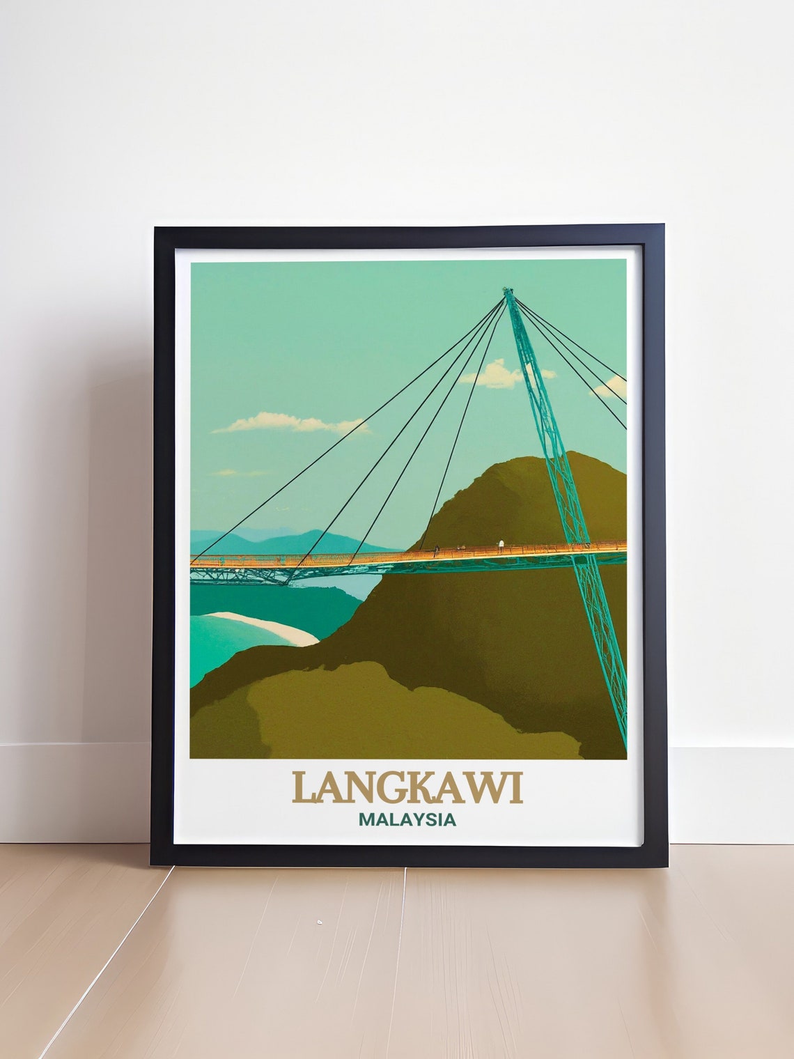 Langkawi Sky Bridge Curved Cable Bridge Malaysia Travel Poster - Image 4