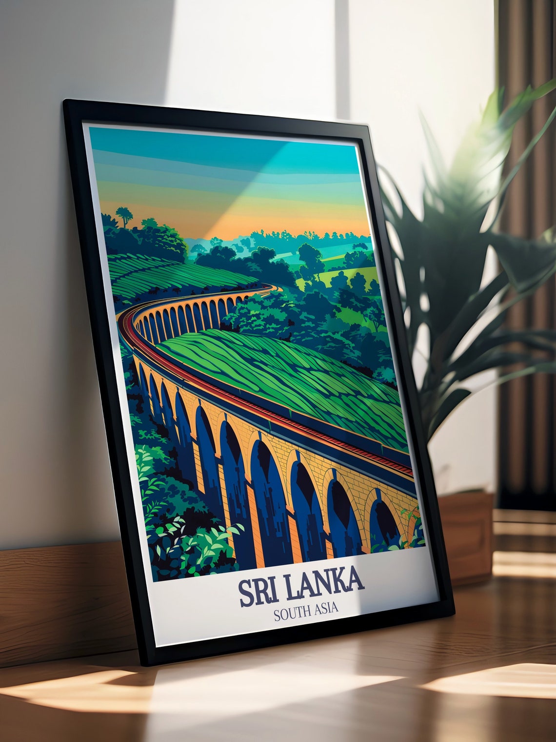 Sri Lanka Nine Arch Bridge Sunset Tea Country Viaduct Poster - Image 2