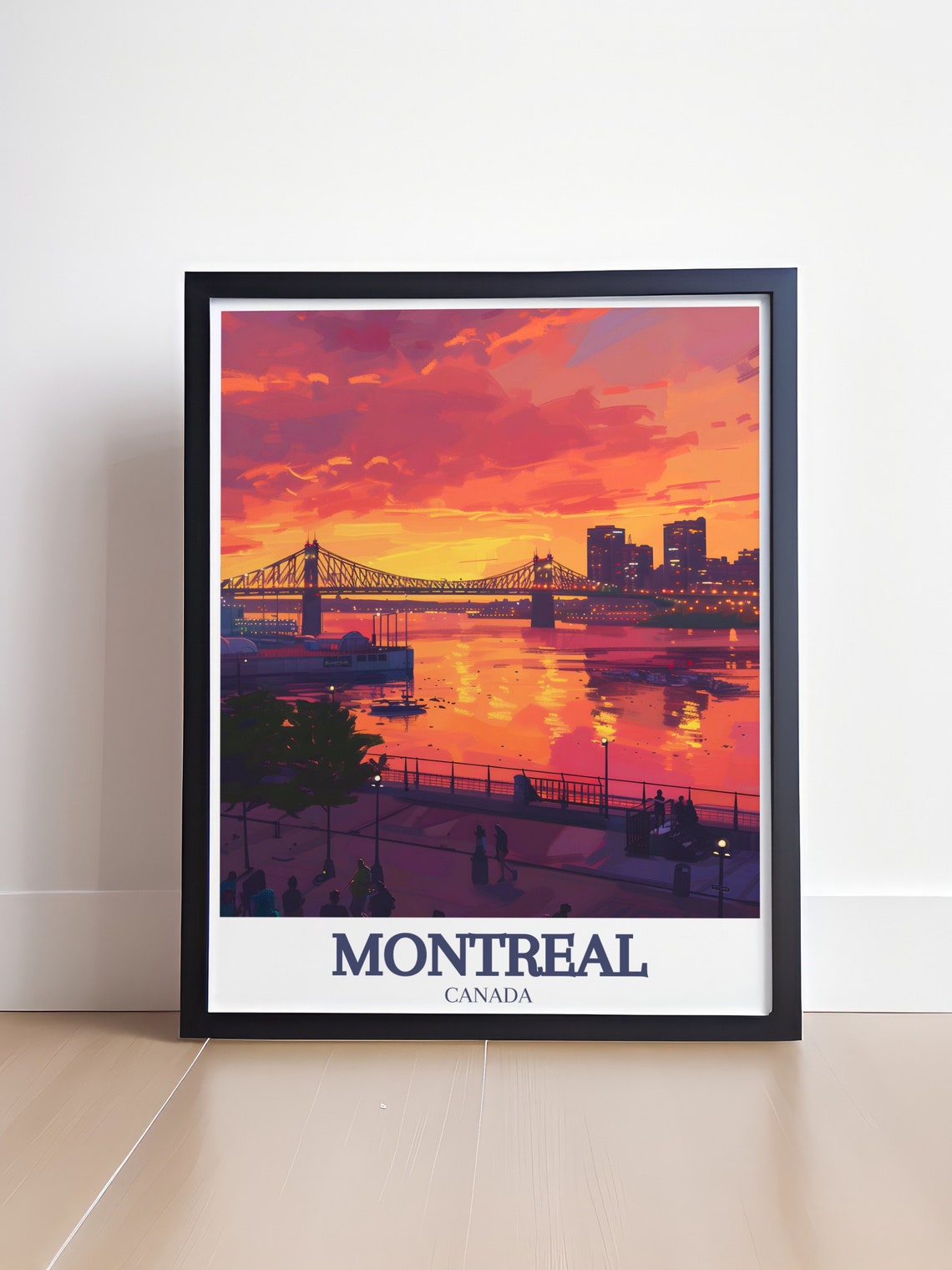 Montreal Travel Poster Old Port Of Montreal Jacquescartier Bridge Artwork Old Port Of Montreal Jacquescartier Bridge Art Print - Image 4