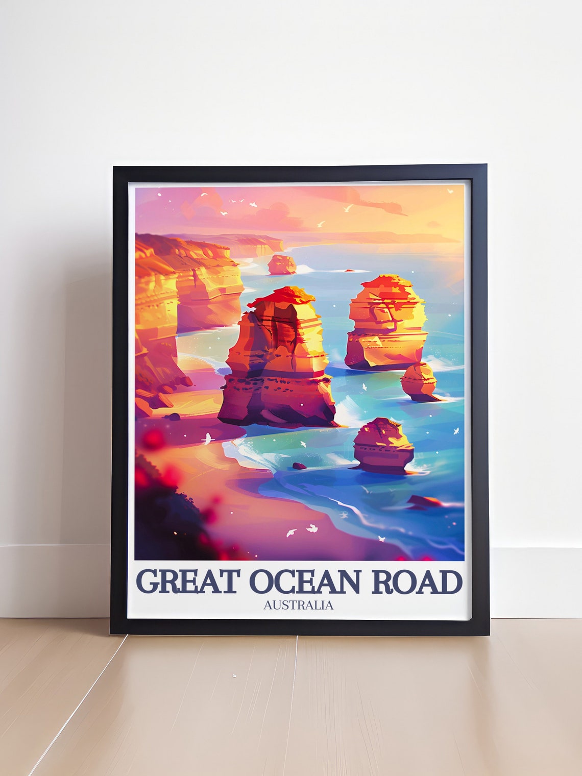 Great Ocean Road Twelve Apostles Sunset Sea Stacks Victoria Poster - Image 4