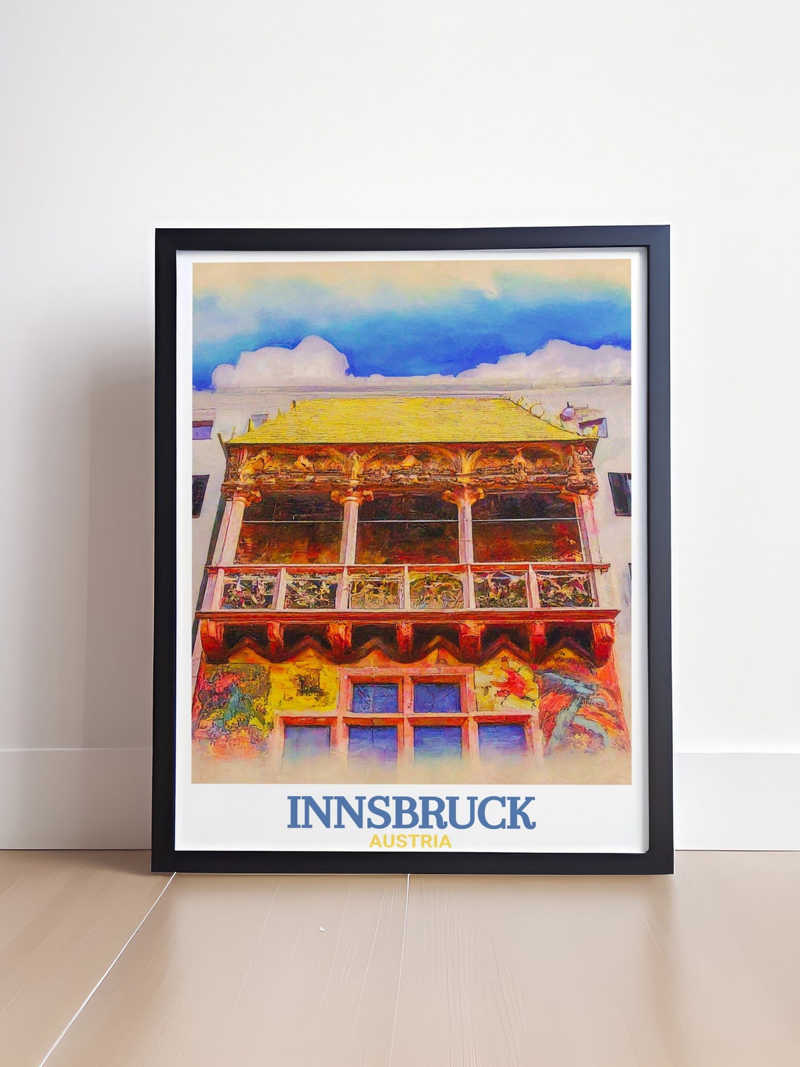 Innsbruck Travel Poster Golden Roof Prints And Posters Innsbruck Art Prints Innsbruck Posters And Austria Travel Art For Home Decor - Image 4