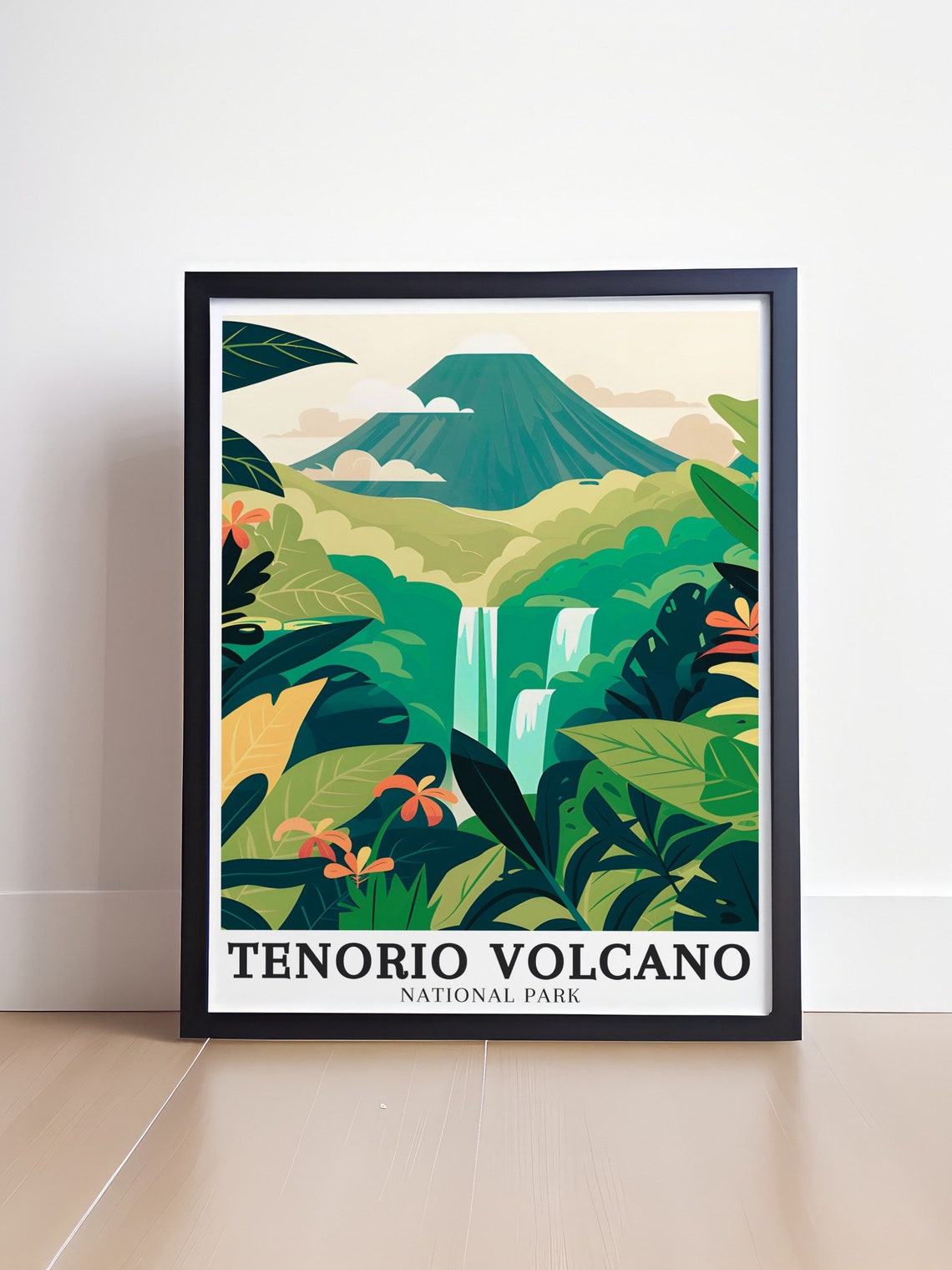 Tenorio Volcano National Park Jungle Waterfalls Leafy View Poster - Image 4