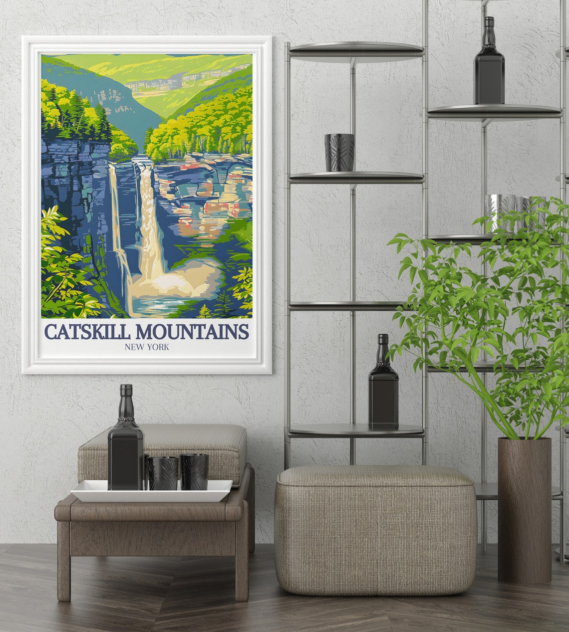 Kaaterskill Falls Catskill Mountains New York Gorge Travel Poster - Image 2