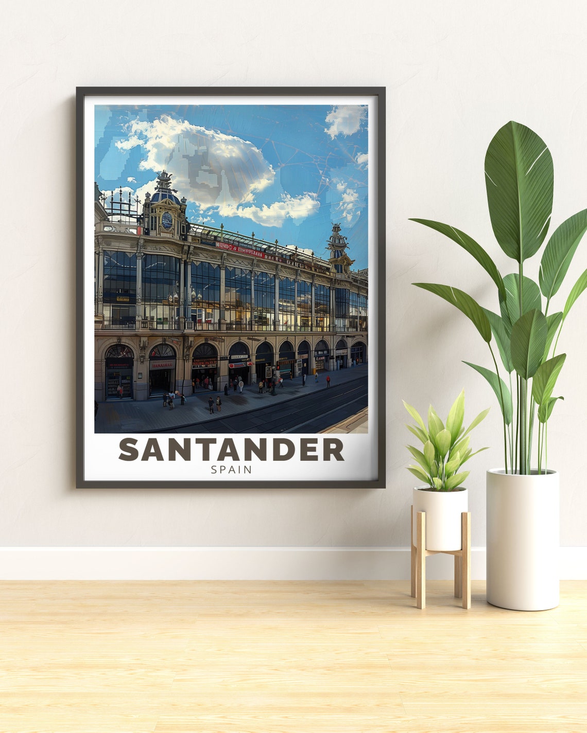 Santander Mercado de la Esperanza Historic Market Hall Facade Poster - Image 2