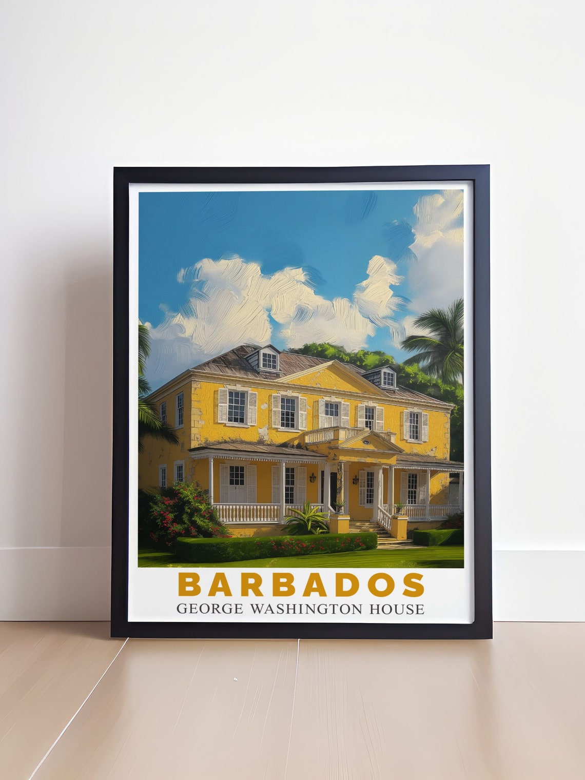 Barbados George Washington House Historic Colonial Mansion Poster - Image 4