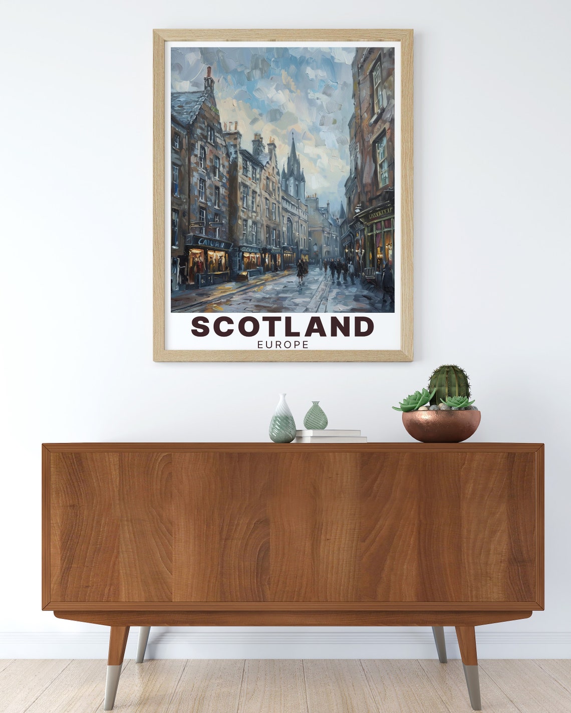 Scotland Wall Art Royal Mile With Beautiful Scotland Wall Art The Royal Mile Travel Print The Royal Mile Travel Poster - Image 3