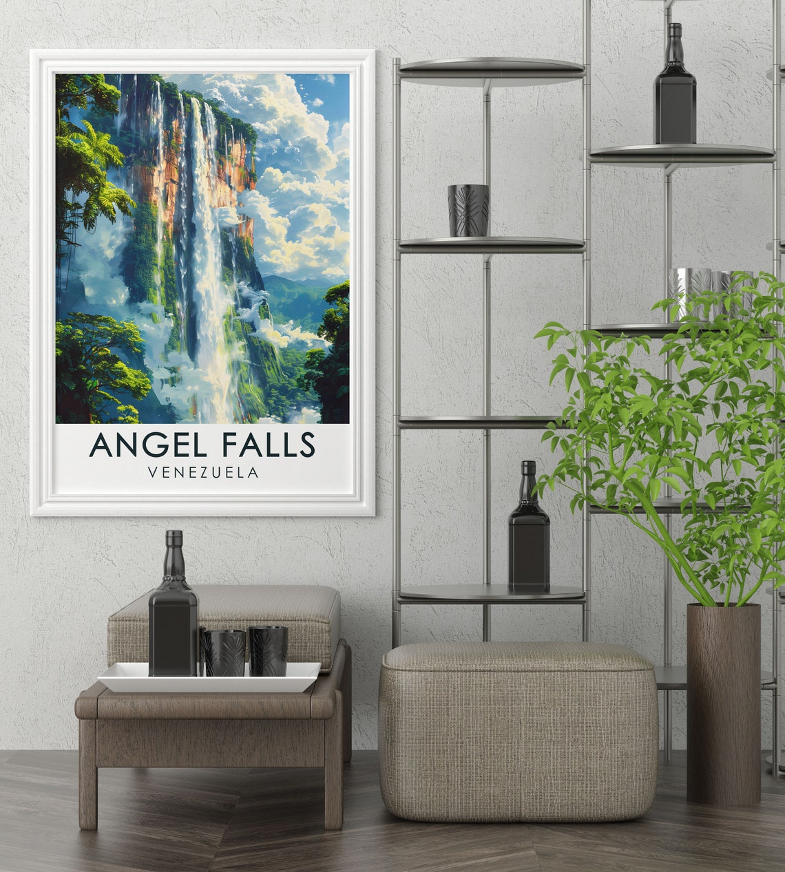 Angel Falls Venezuela Towering Jungle Waterfall Cascade Poster - Image 2