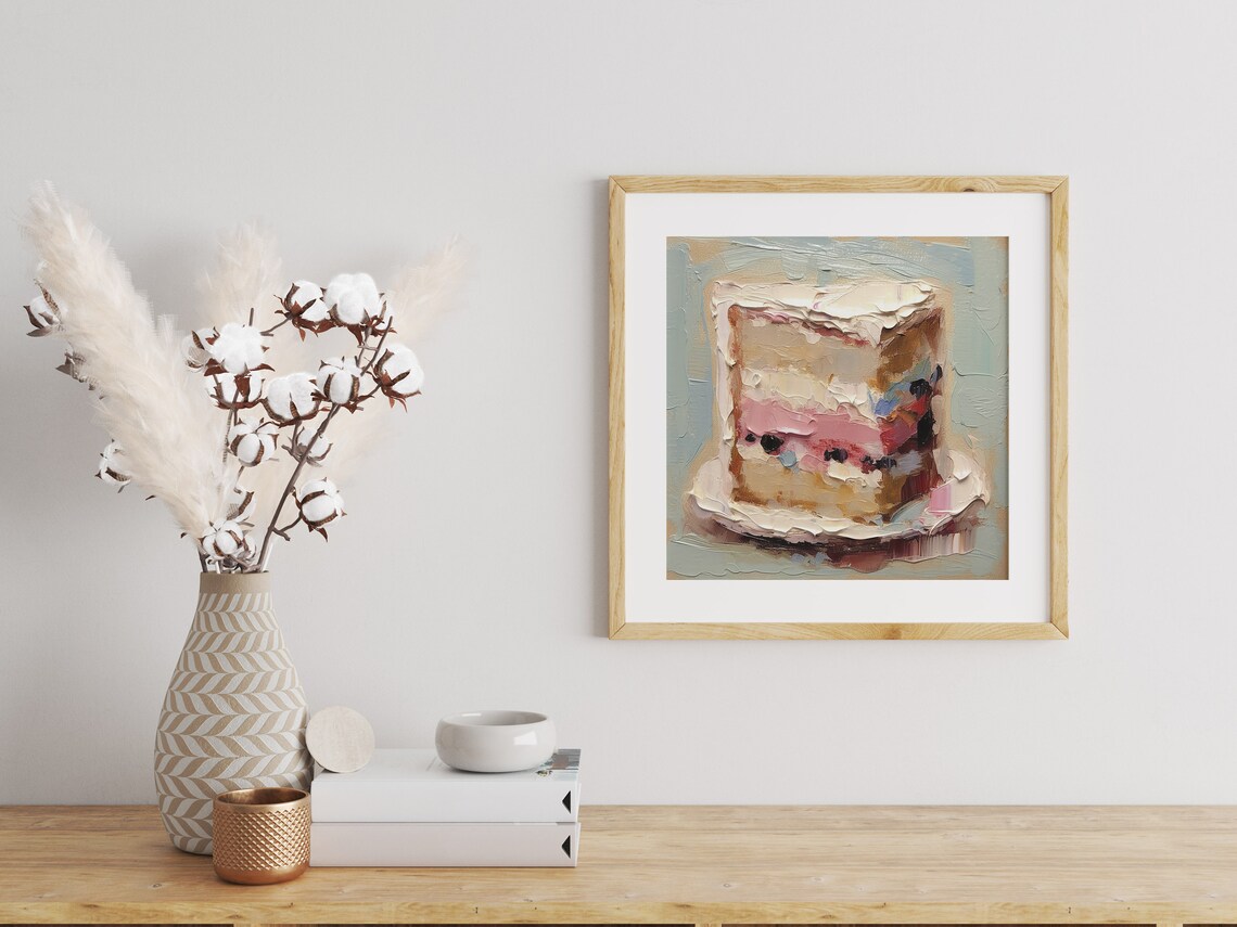 Cake Oil Painting Wall Art Print, Dessert Kitchen - Image 2