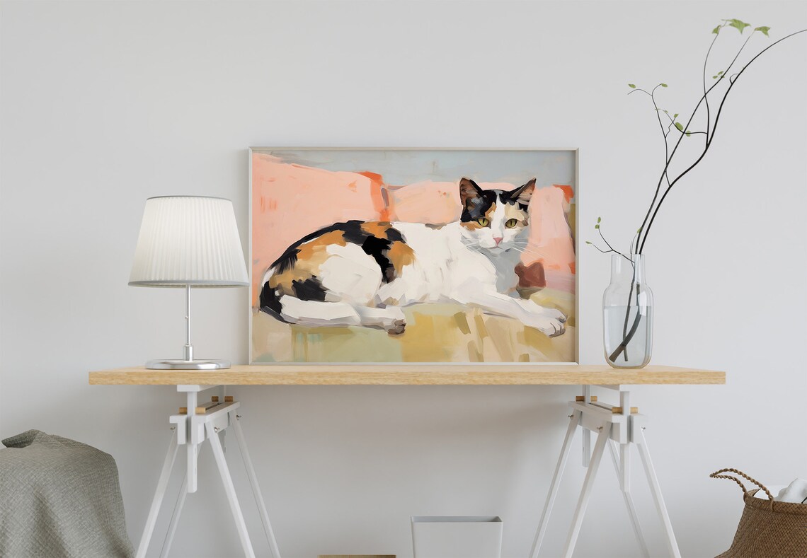 Calico Cat Vintage Poster Print, Cat Wall Art - Image 3