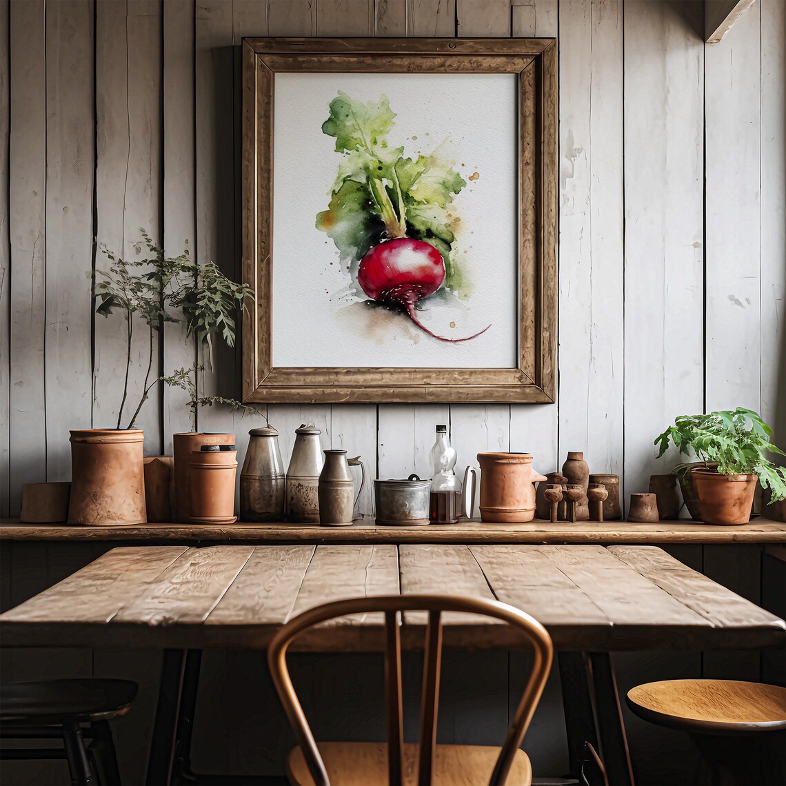Beet Watercolor Painting, Farmhouse Kitchen Art Print - Image 5